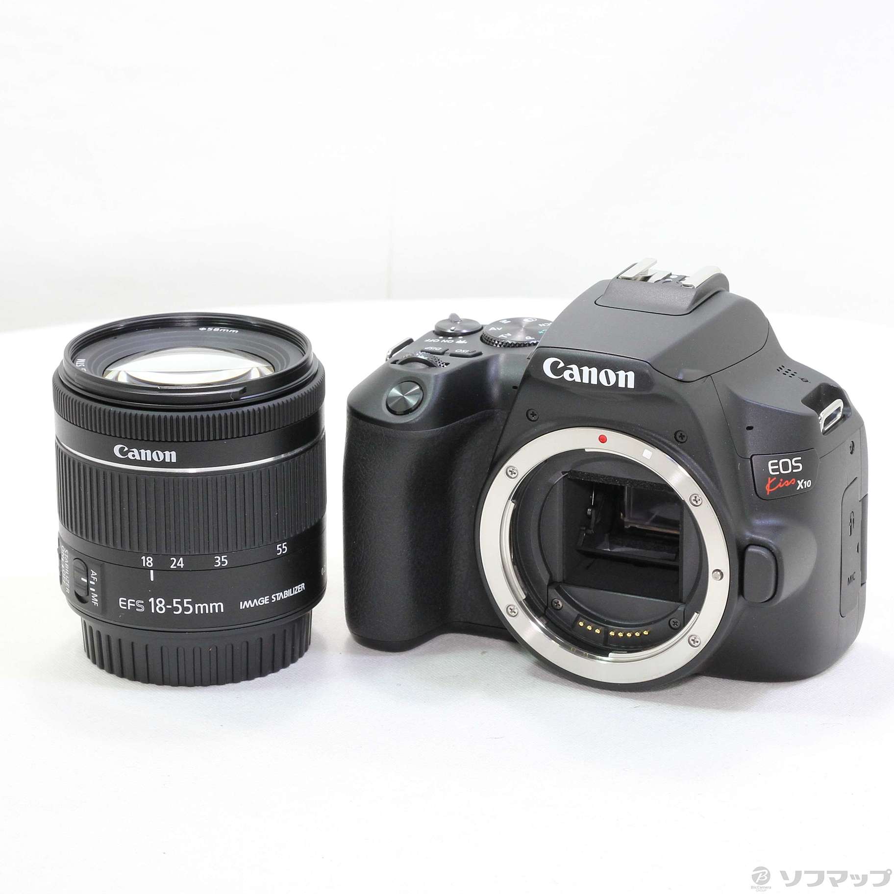 中古】EOS Kiss X10 EF-S18-55 IS STM レンズキット ブラック