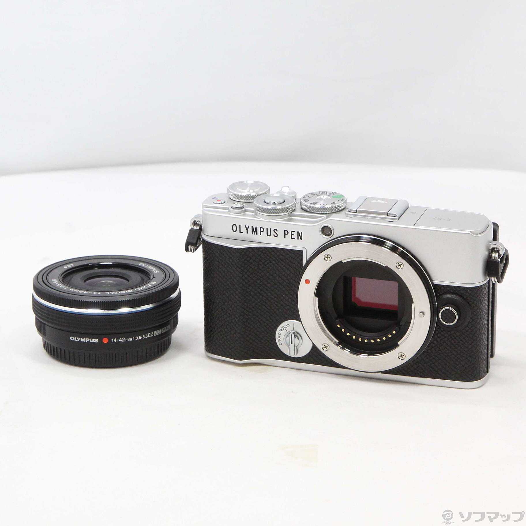 中古】OLYMPUS PEN E-P7 14-42mm EZレンズキット シルバー