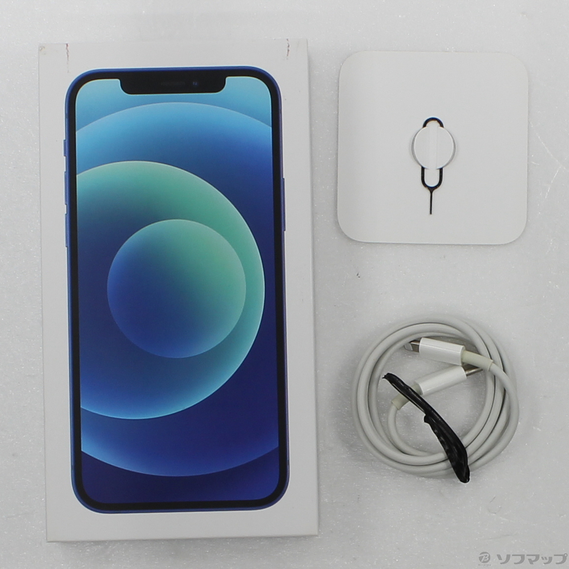 中古】iPhone12 128GB ブルー MGHX3J／A SIMフリー