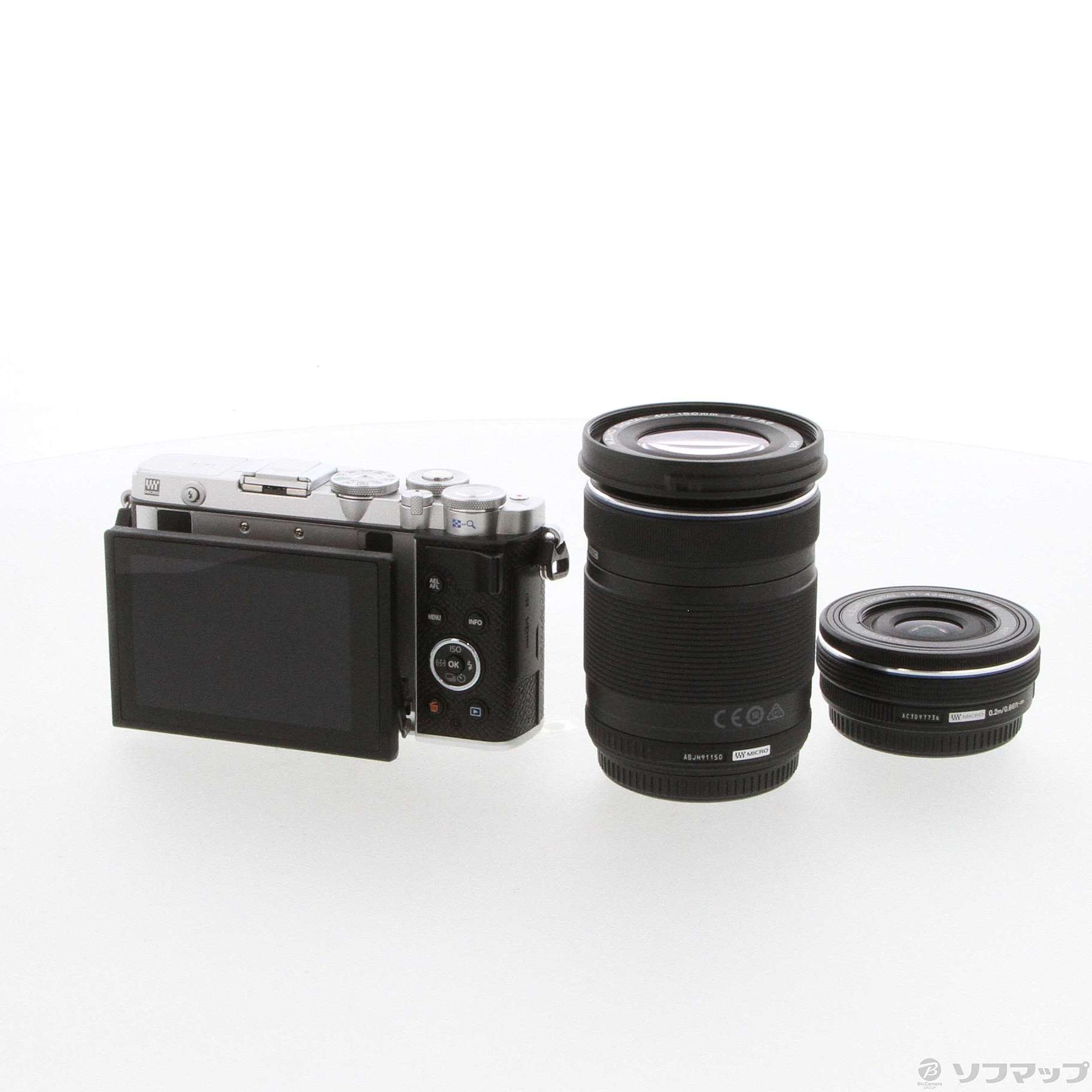 中古】OLYMPUS PEN E-P7 EZダブルズームキット シルバー