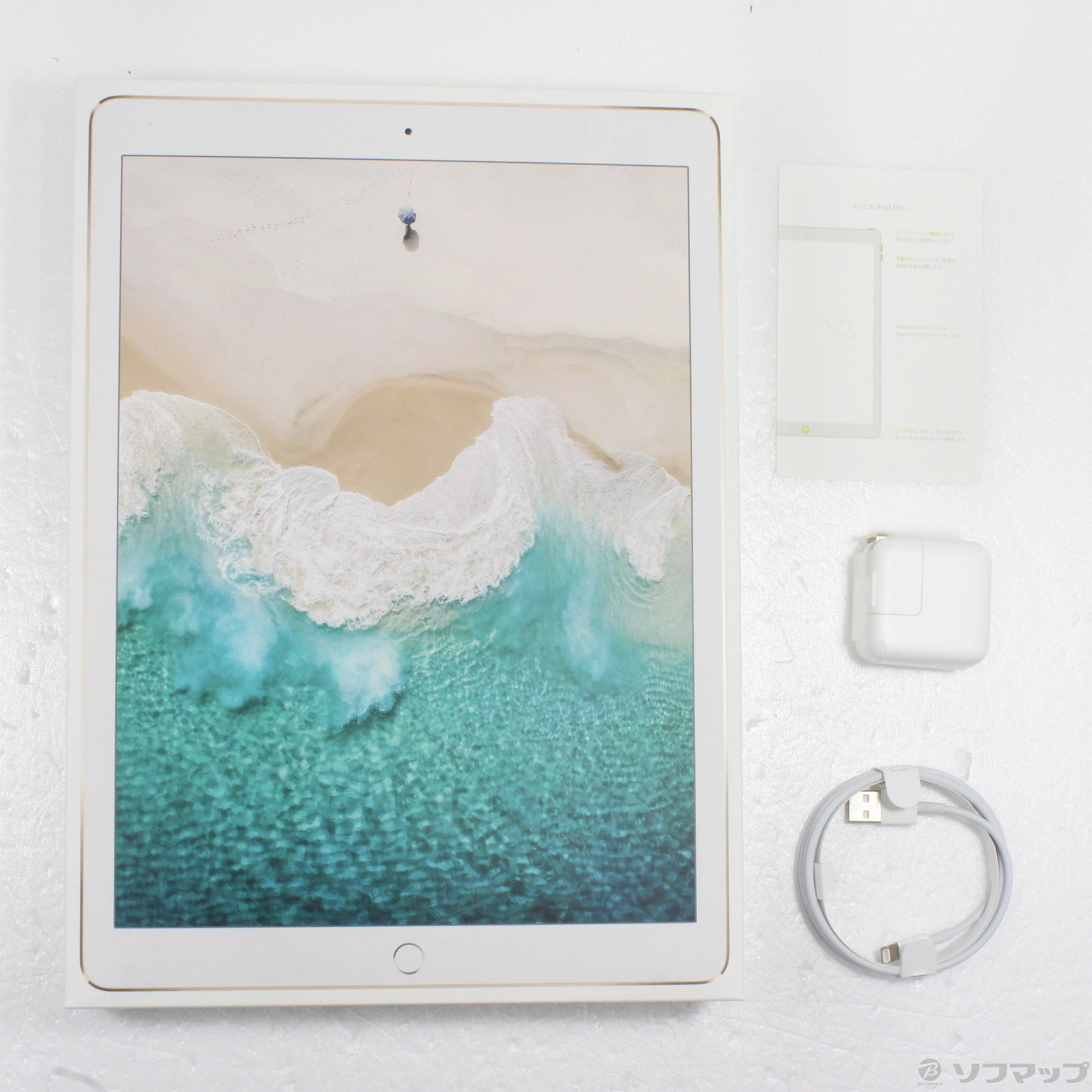 中古】iPad Pro 12.9インチ 第2世代 64GB ゴールド MQDD2J／A Wi-Fi