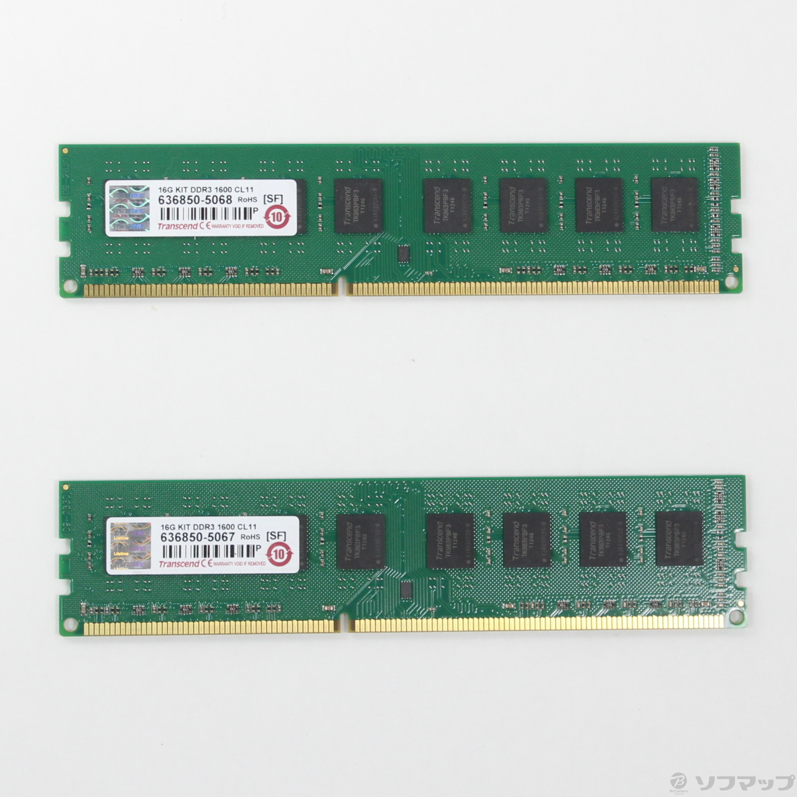 中古】デスクPCメモリ 240P DDR3 8GB×2枚組 PC3-12800 DDR3-1600 [2133047637781]  リコレ！|ソフマップの中古通販サイト