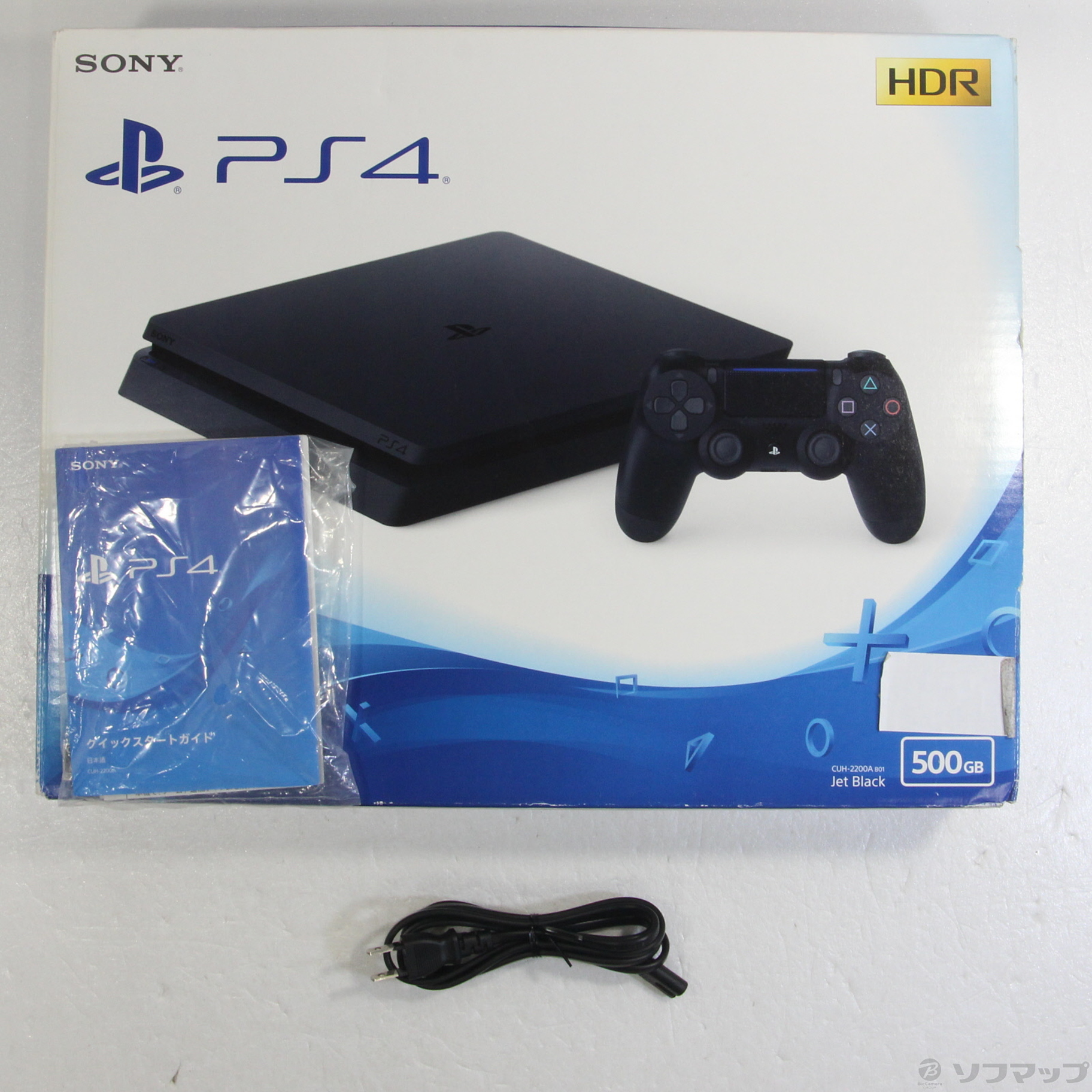 中古】PlayStation 4 ジェット・ブラック 500GB CUH-2200AB01