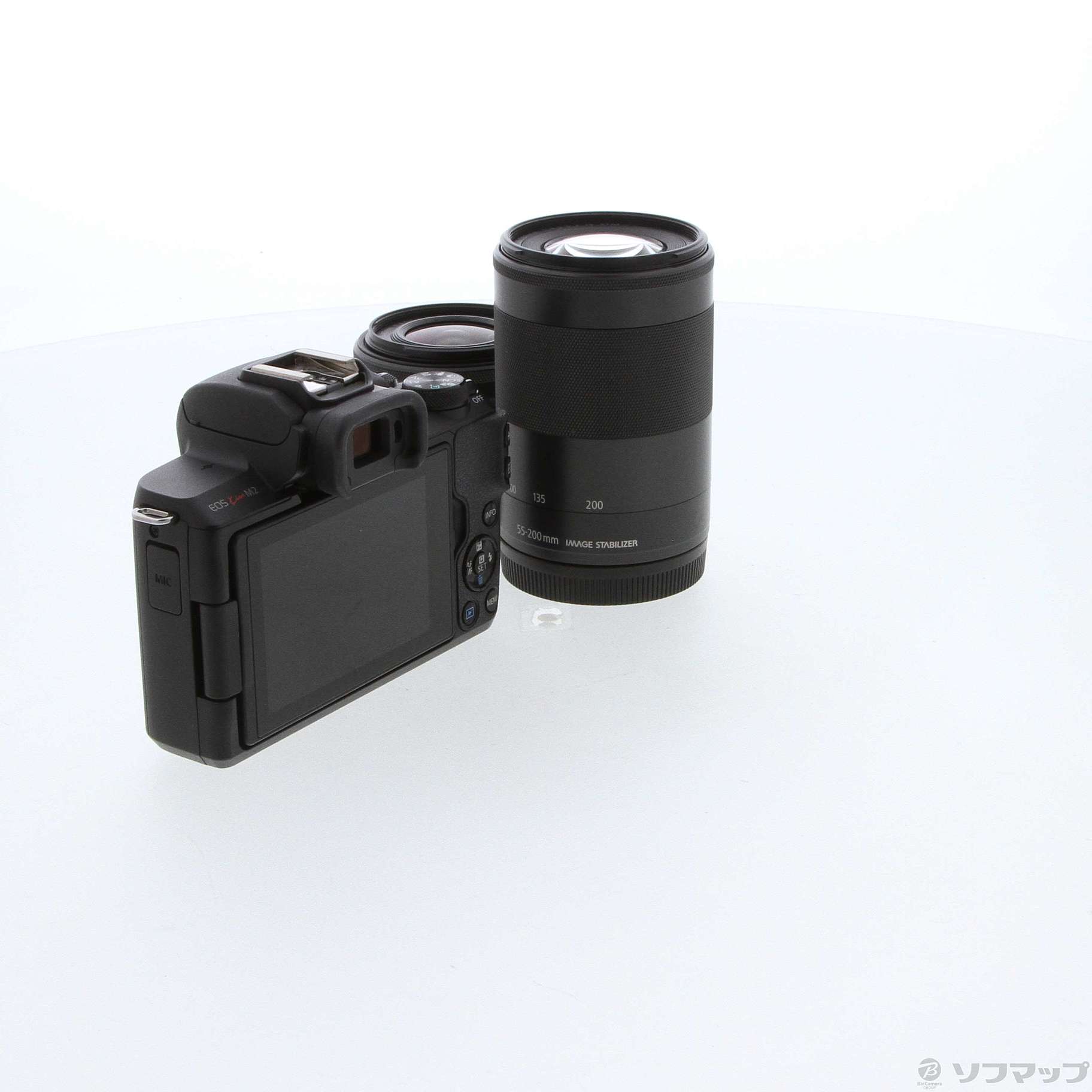 中古】EOS Kiss M2 ダブルズームキット ブラック [2133047679224