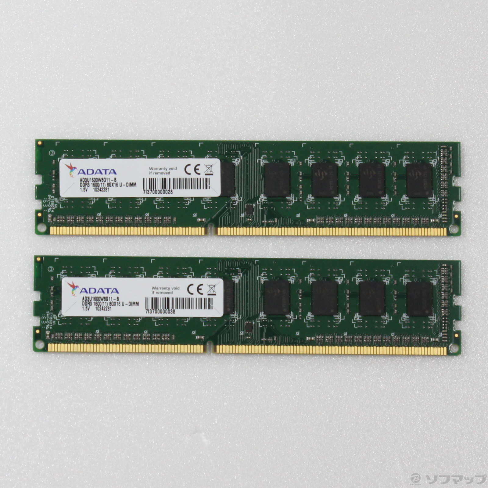 デスクPCメモリ 240P DDR3 8GB×2枚組 PC3-12800 DDR3-1600