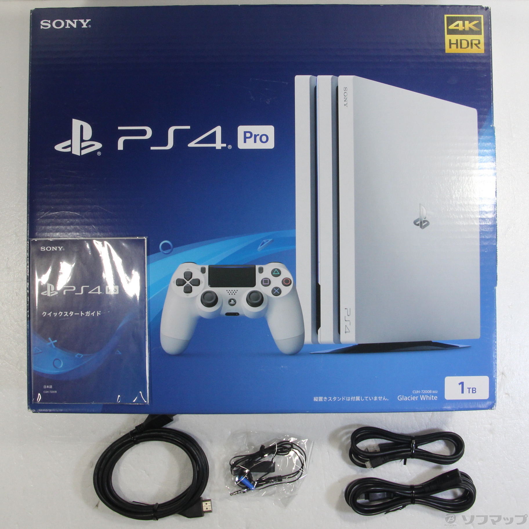 中古】PlayStation 4 Pro グレイシャー・ホワイト 1TB CUH-7200BB02 [2133047726379] -  リコレ！|ビックカメラグループ ソフマップの中古通販サイト