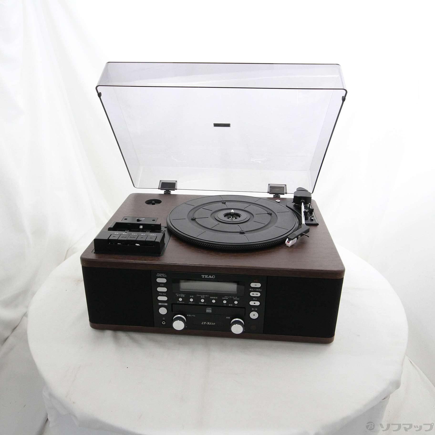 メーカー直売 TEAC ターンテーブル カセットプレーヤー付CDレコーダー LP-R520(WA)