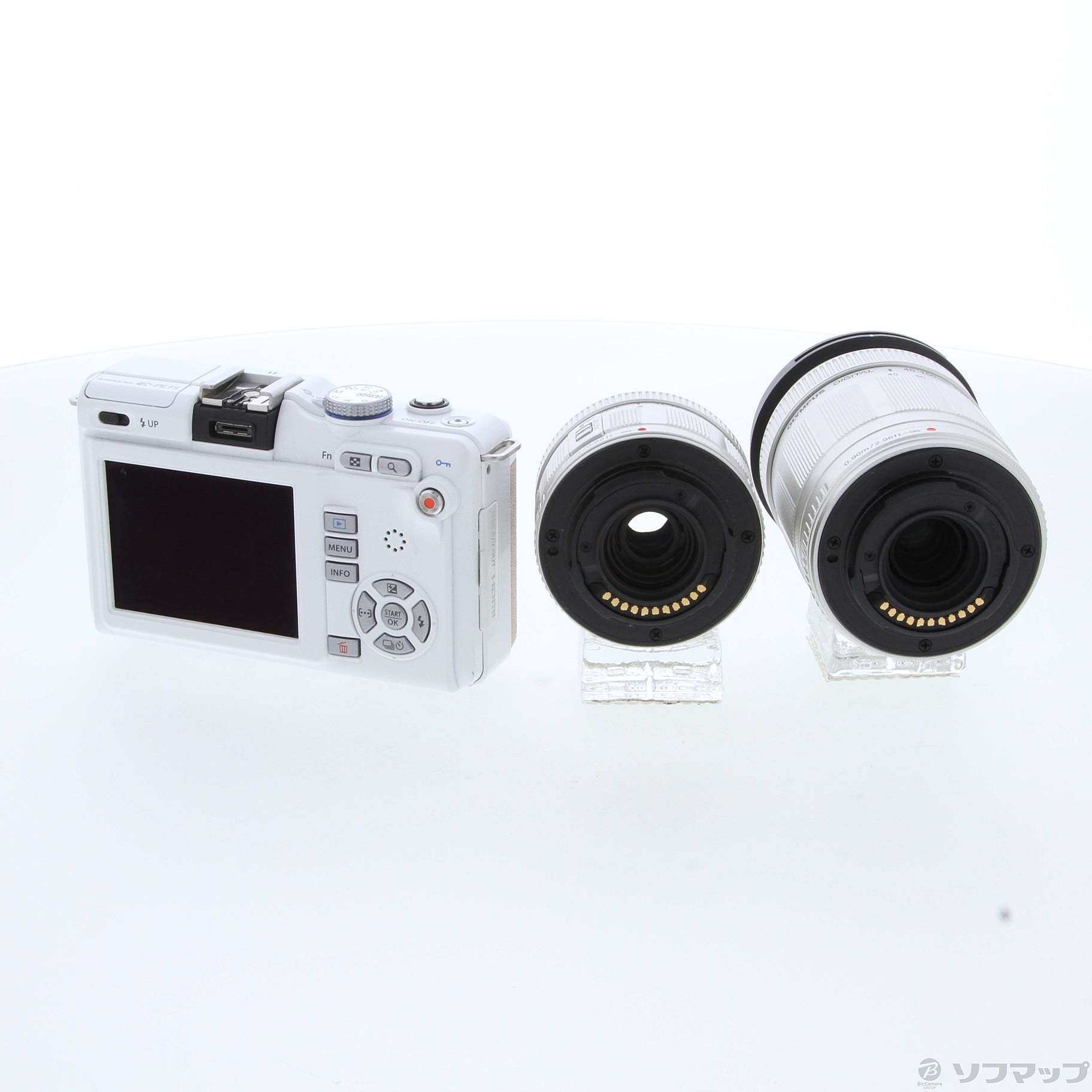 中古】PEN Lite E-PL1s ダブルズームキット (ホワイト) (1230万画素 