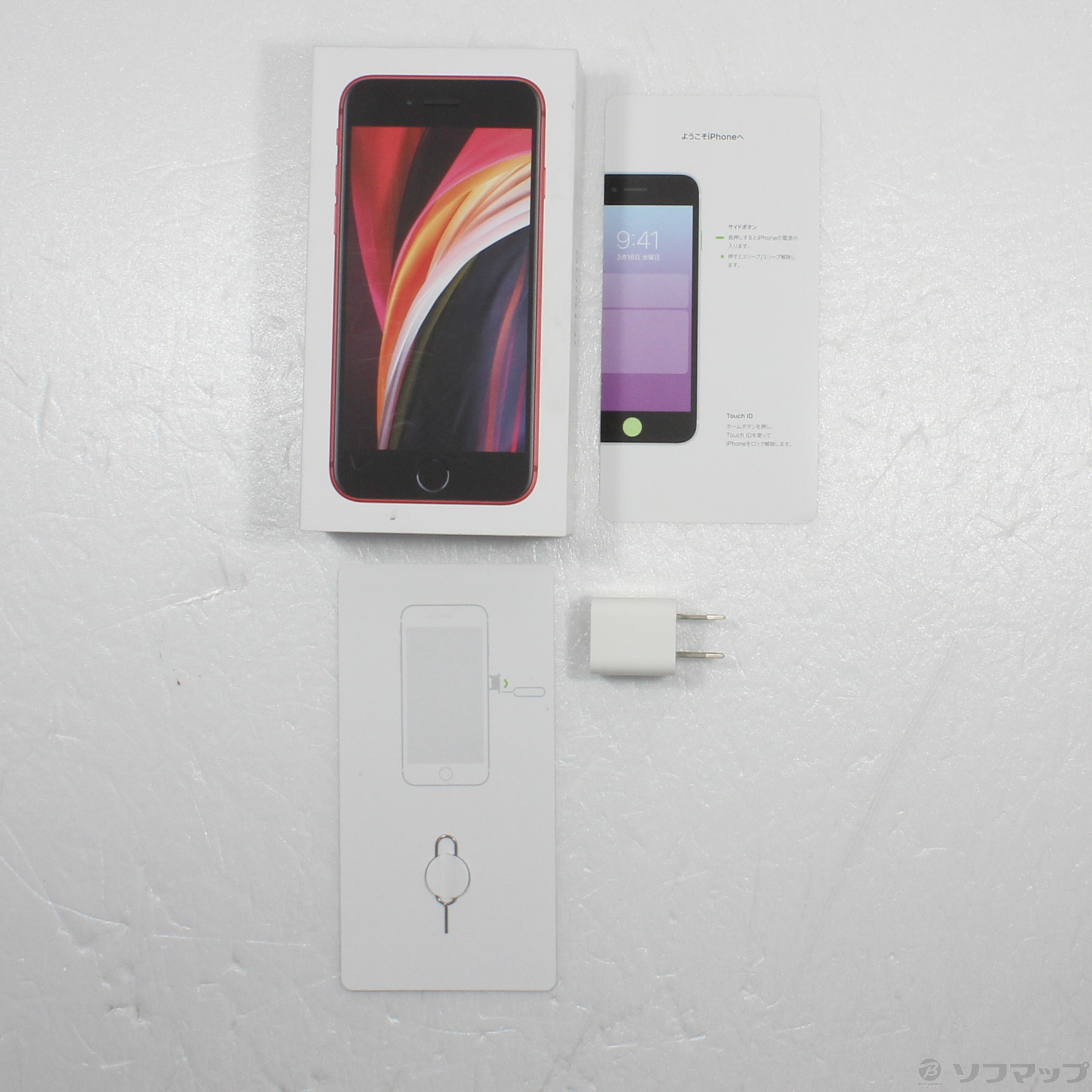 中古】iPhone SE 第2世代 64GB プロダクトレッド MX9U2J／A SIMフリー