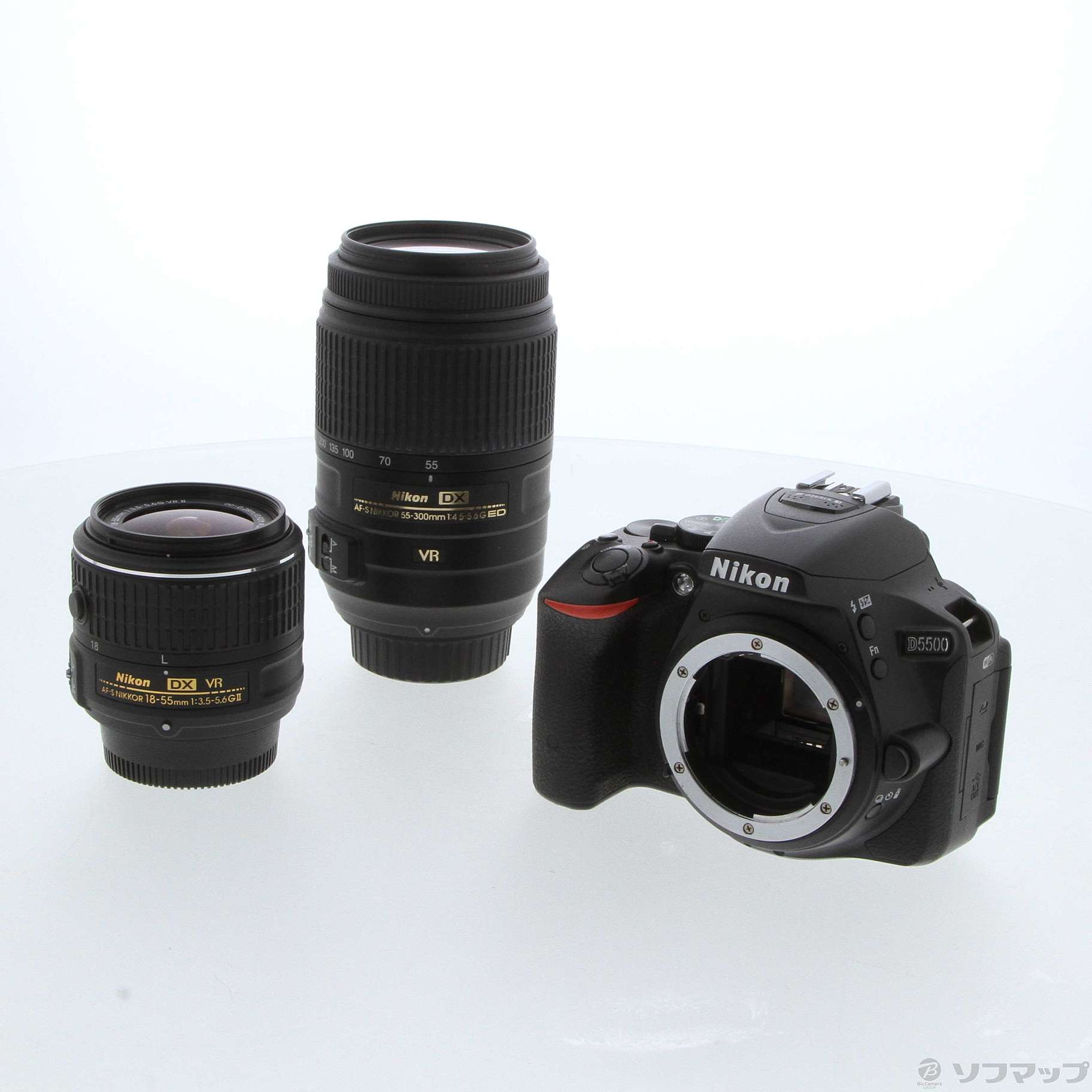 中古】NIKON D5500 ダブルズームキット ブラック [2133047787271