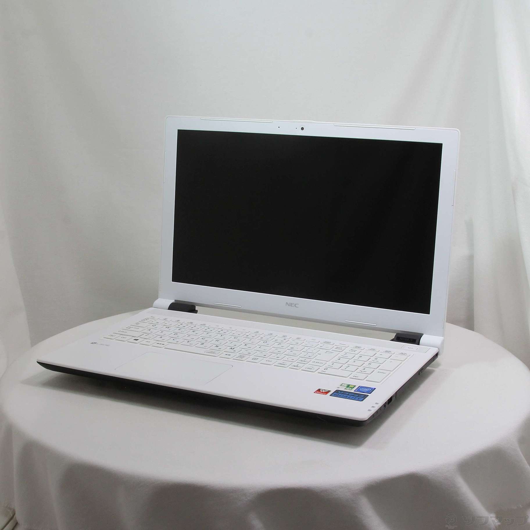 格安安心パソコン LAVIE Note Standard PC-NS100F2W-H4 ホワイト 〔Windows 10〕 ［Celeron  3855U (1.6GHz)／4GB／HDD500GB／15.6インチワイド］