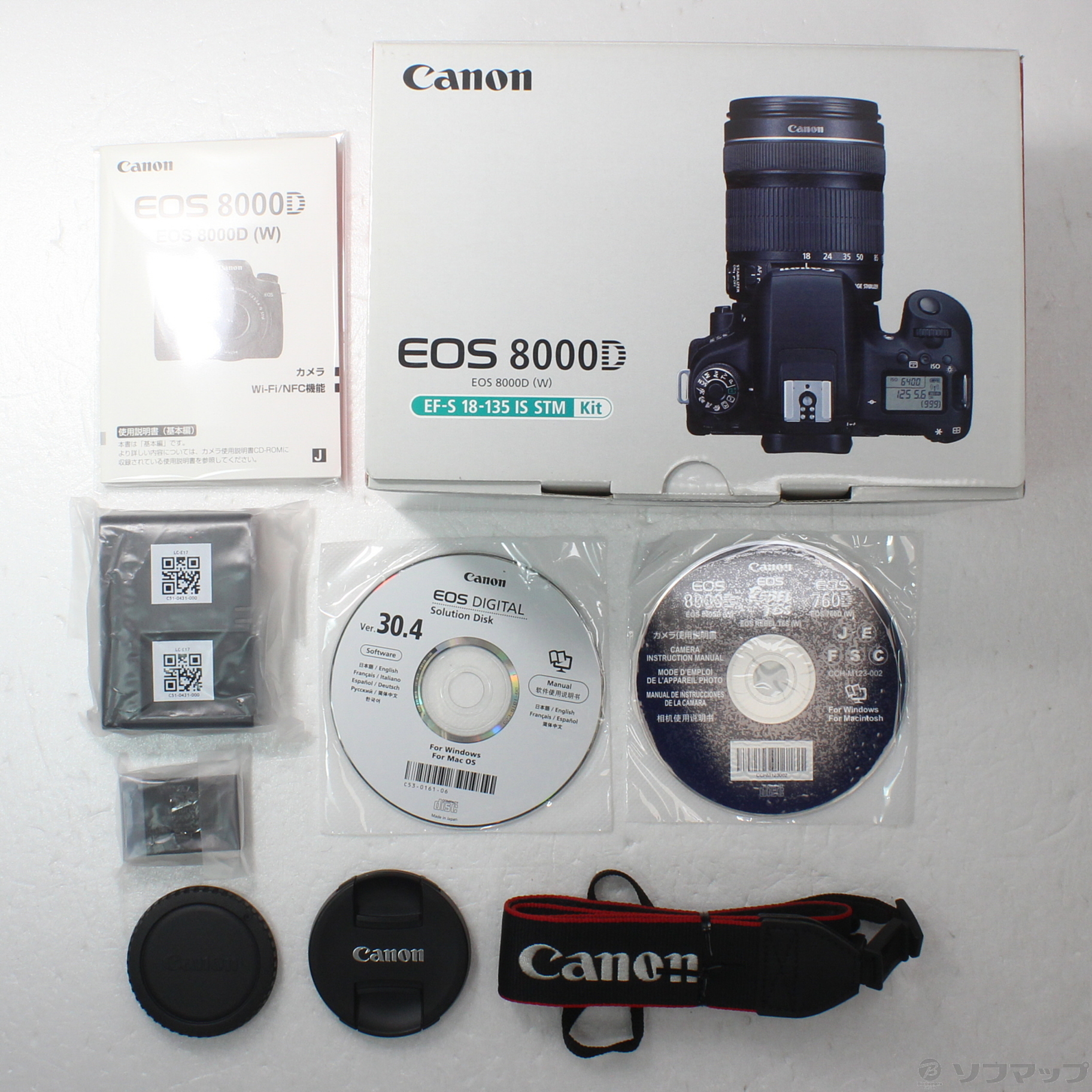 中古】EOS 8000D EF-S18-135 IS STM レンズキット (2420万画素／SDXC