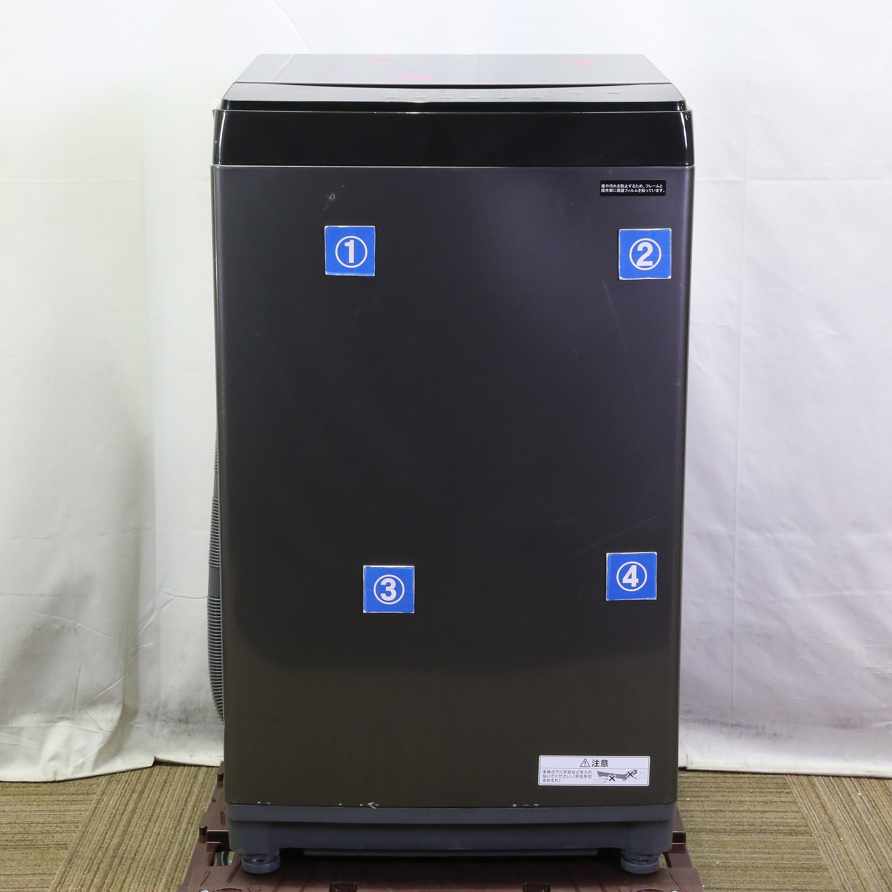 中古】〔中古品〕 全自動洗濯機 ブラック IAW-T605BL-B ［洗濯6.0kg 