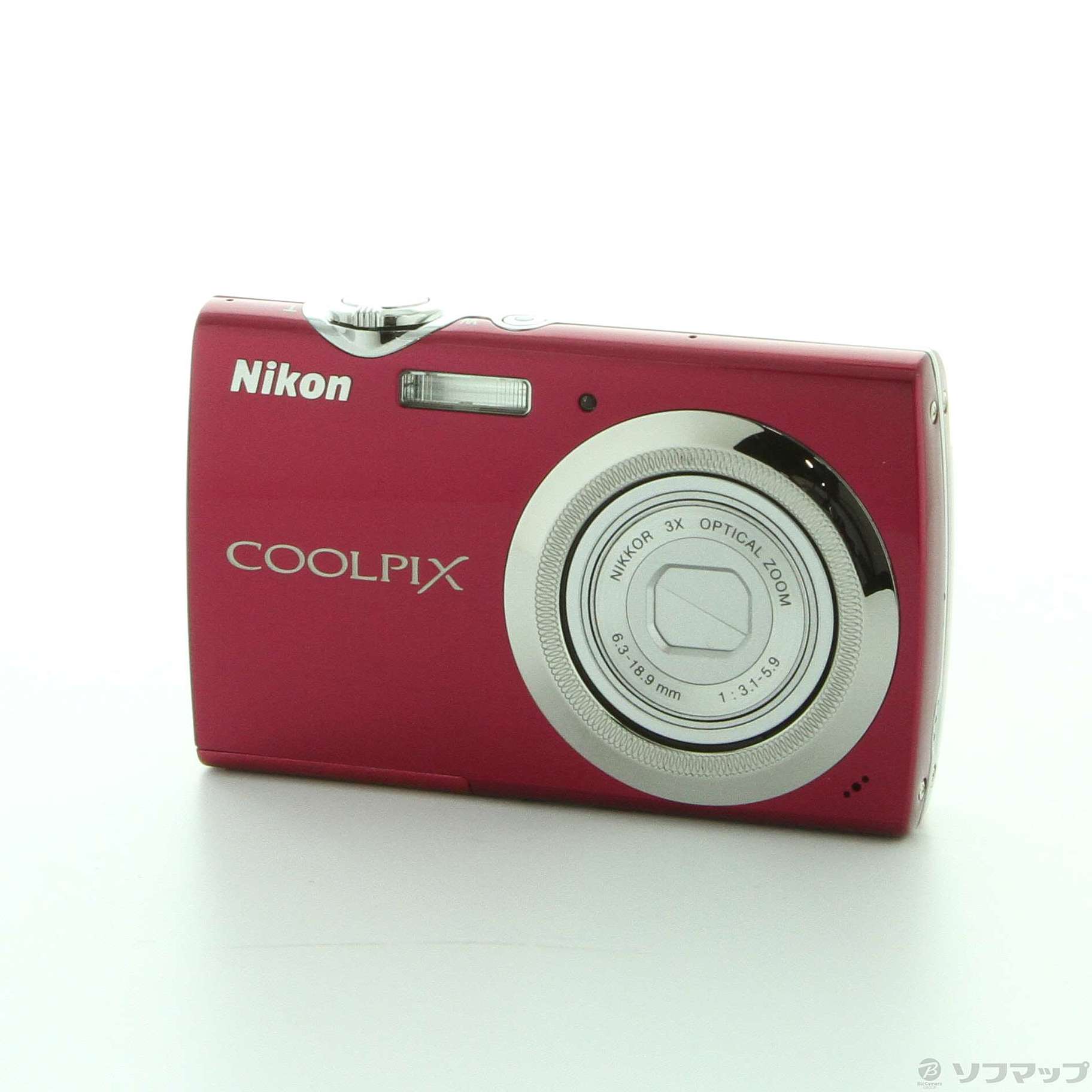 中古】COOLPIX S230 (1000万画素／3倍ズーム／ローズレッド