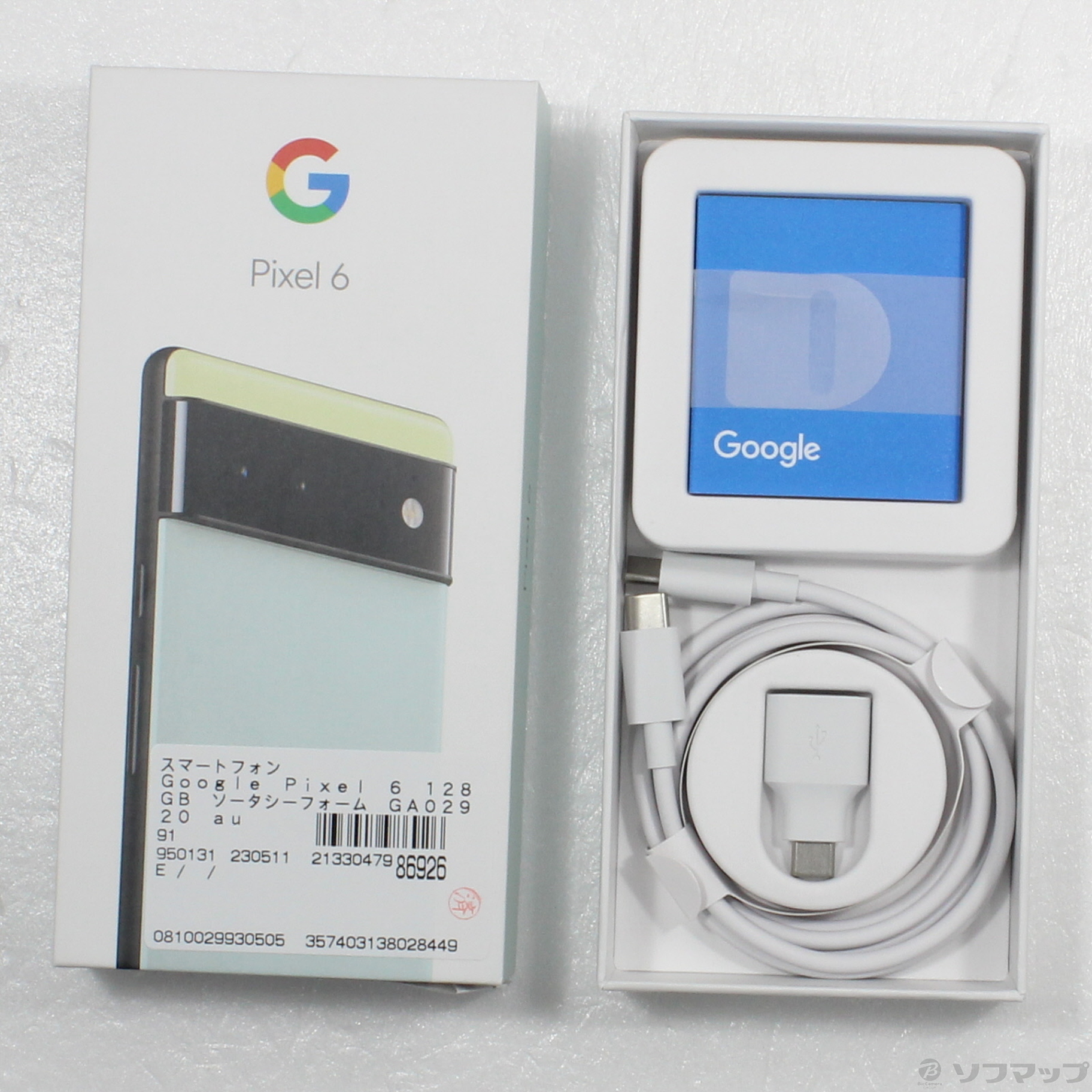 中古】Google Pixel 6 128GB ソータシーフォーム GA02920 auロック解除