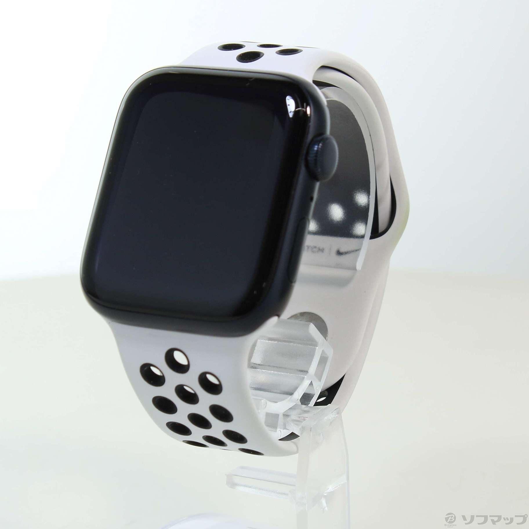 Apple Watch SE 第2世代 GPS 44mm ミッドナイトアルミニウムケース サミットホワイト／ブラックNikeスポーツバンド