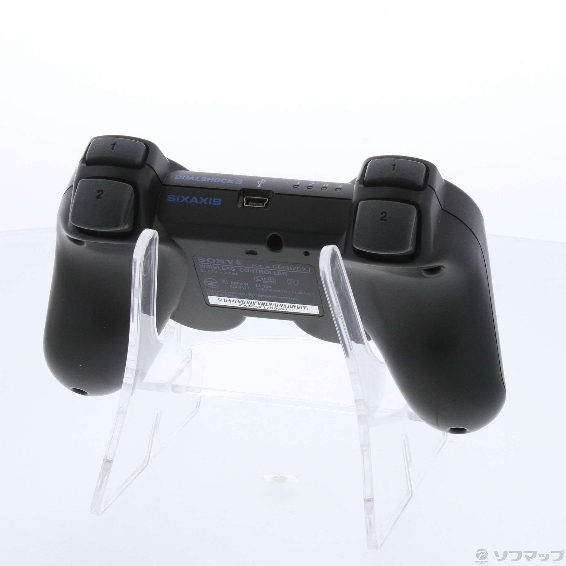 中古】ワイヤレスコントローラー DUALSHOCK3 クリアブラック 【PS3