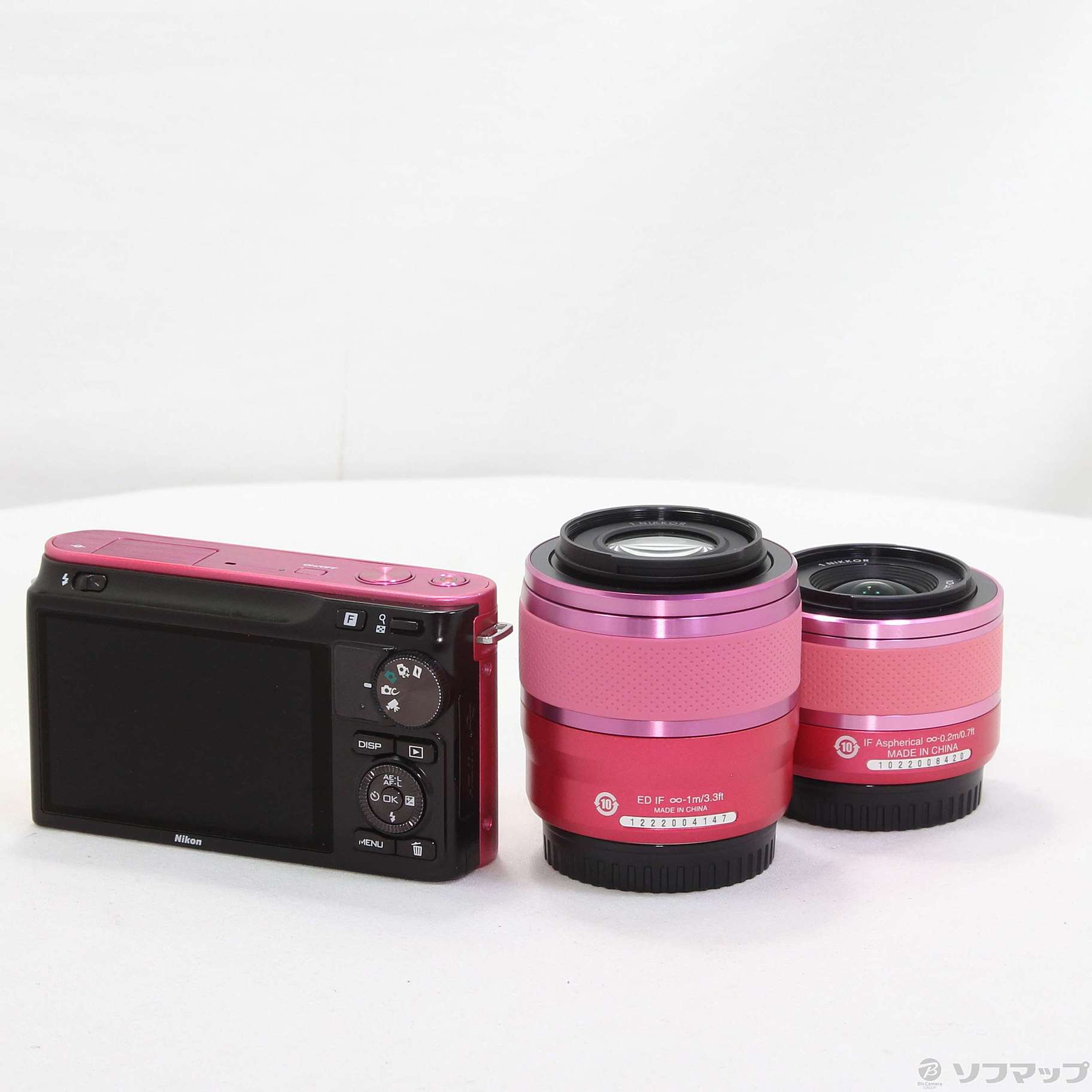 中古】Nikon 1 J2 ダブルズームキット 1015万画素 ピンク ...