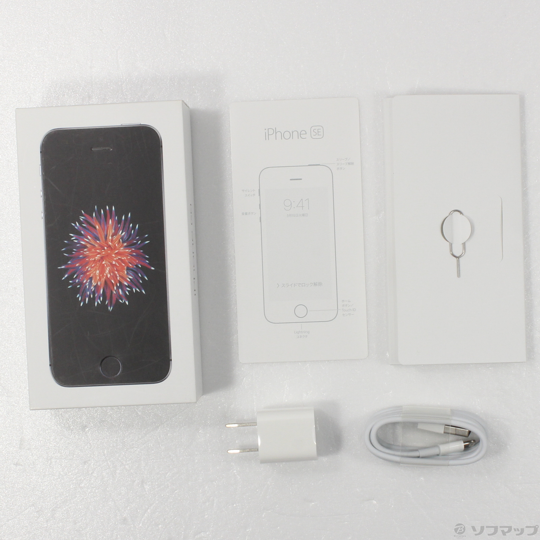 中古】iPhone SE 16GB スペースグレイ MLLN2J／A SIMフリー