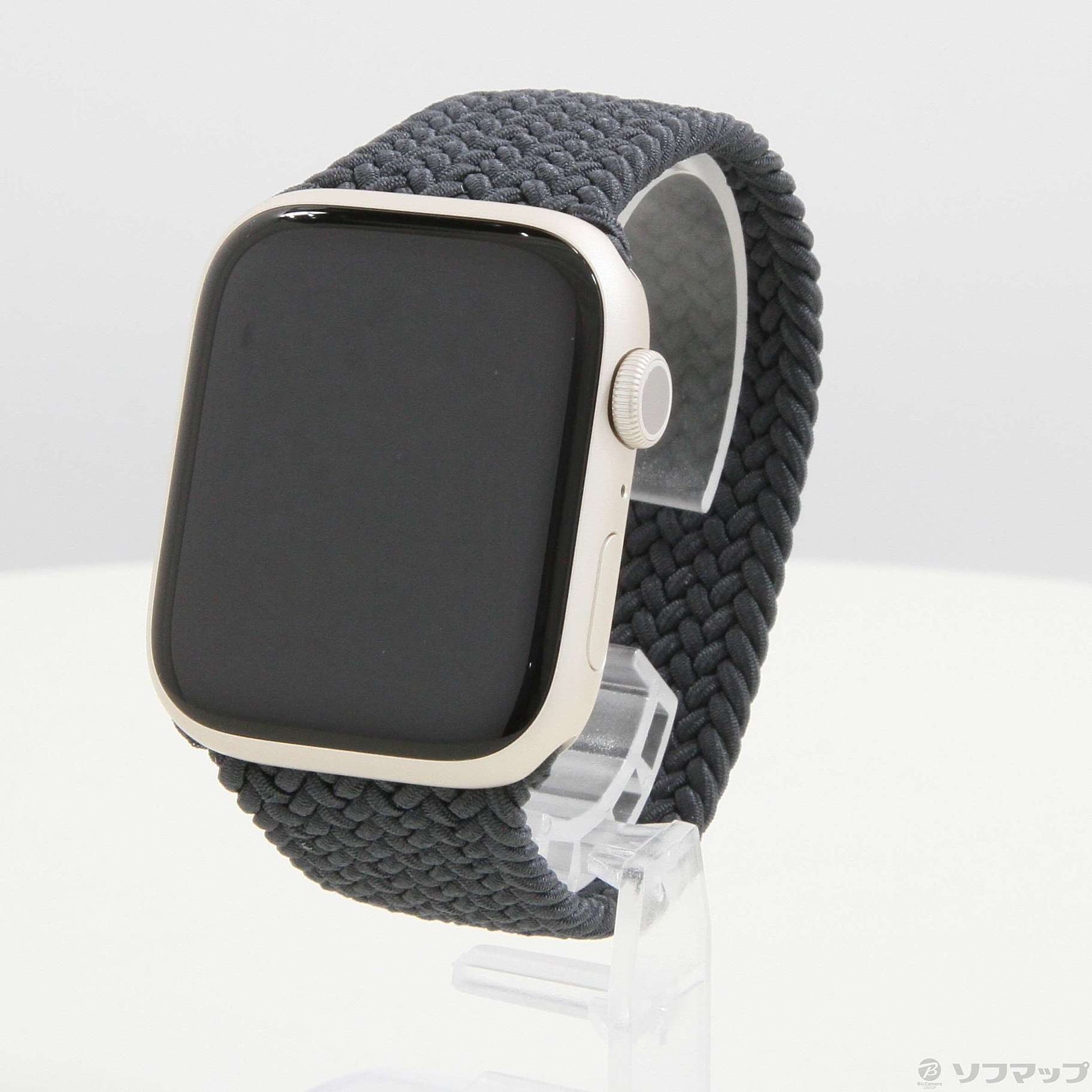 Apple Watch Series 8 GPS 45mm スターライトアルミニウムケース ミッドナイトブレイデッドソロループ