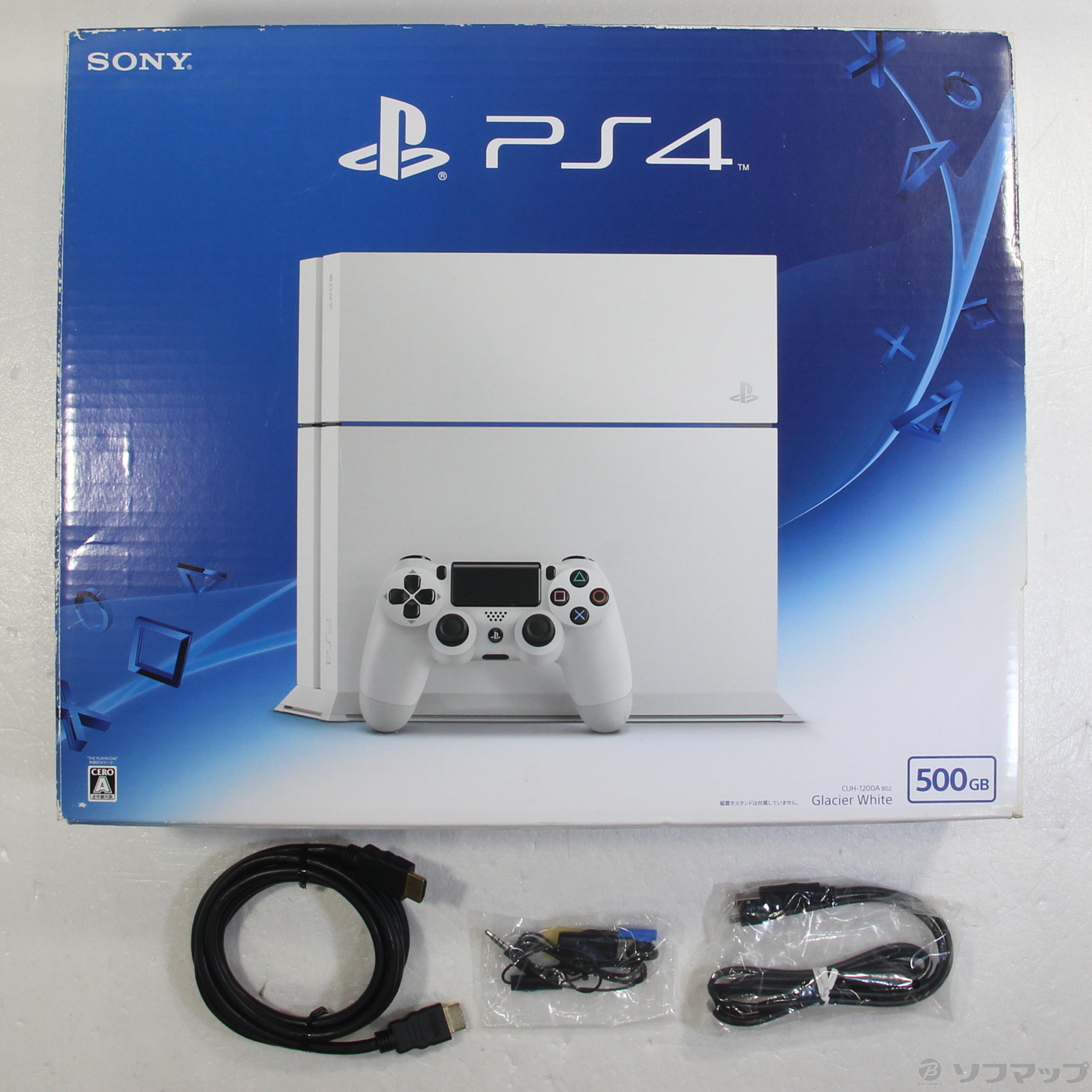 中古】PlayStation 4 グレイシャー・ホワイト CUH-1200AB [2133048234644] - リコレ！|ビックカメラグループ  ソフマップの中古通販サイト