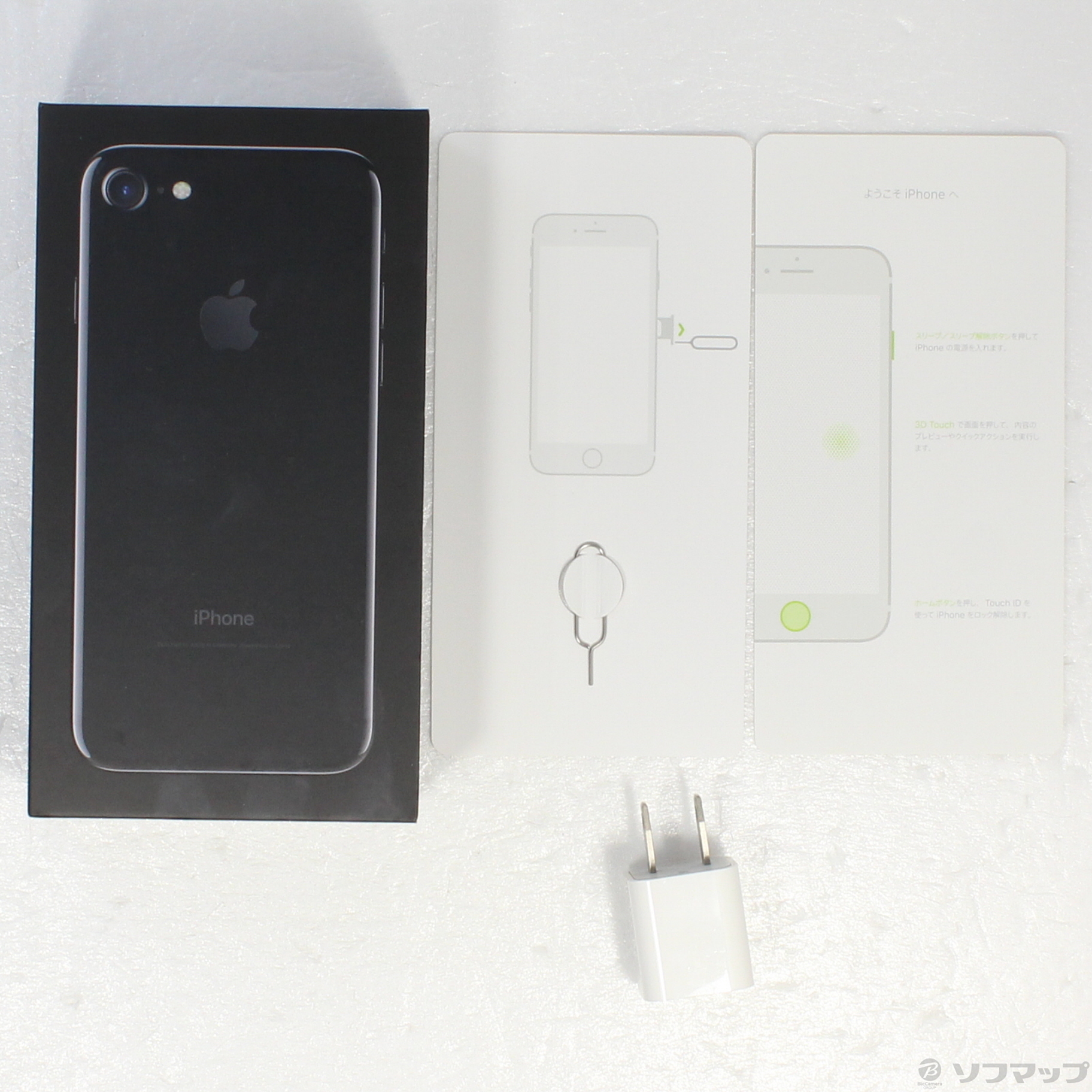 中古】iPhone7 128GB ジェットブラック MNCP2J／A SIMフリー