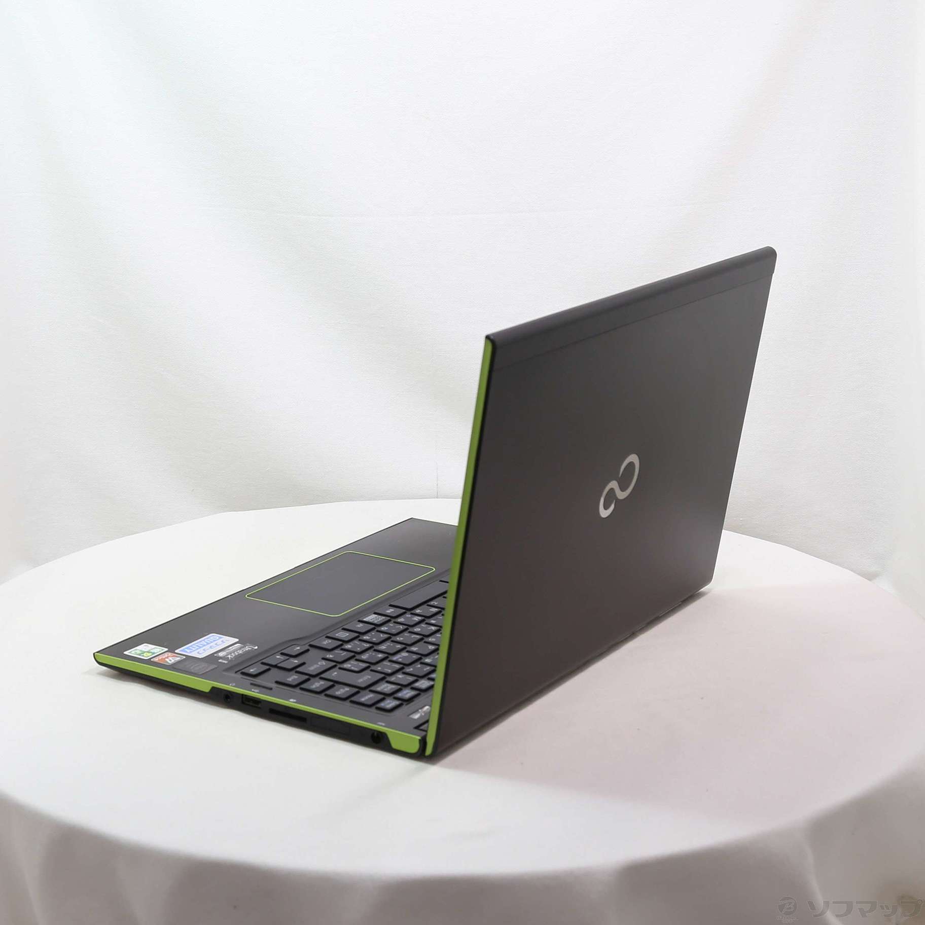 中古品〕 格安安心パソコン LIFEBOOK UH55／M FMVU55MGC アルマイトブラック×ライムグリーン ［Core i7 4500U  (1.8GHz)／8GB／SSD240GB／13.3インチ］ Windowsノートパソコン - Upf