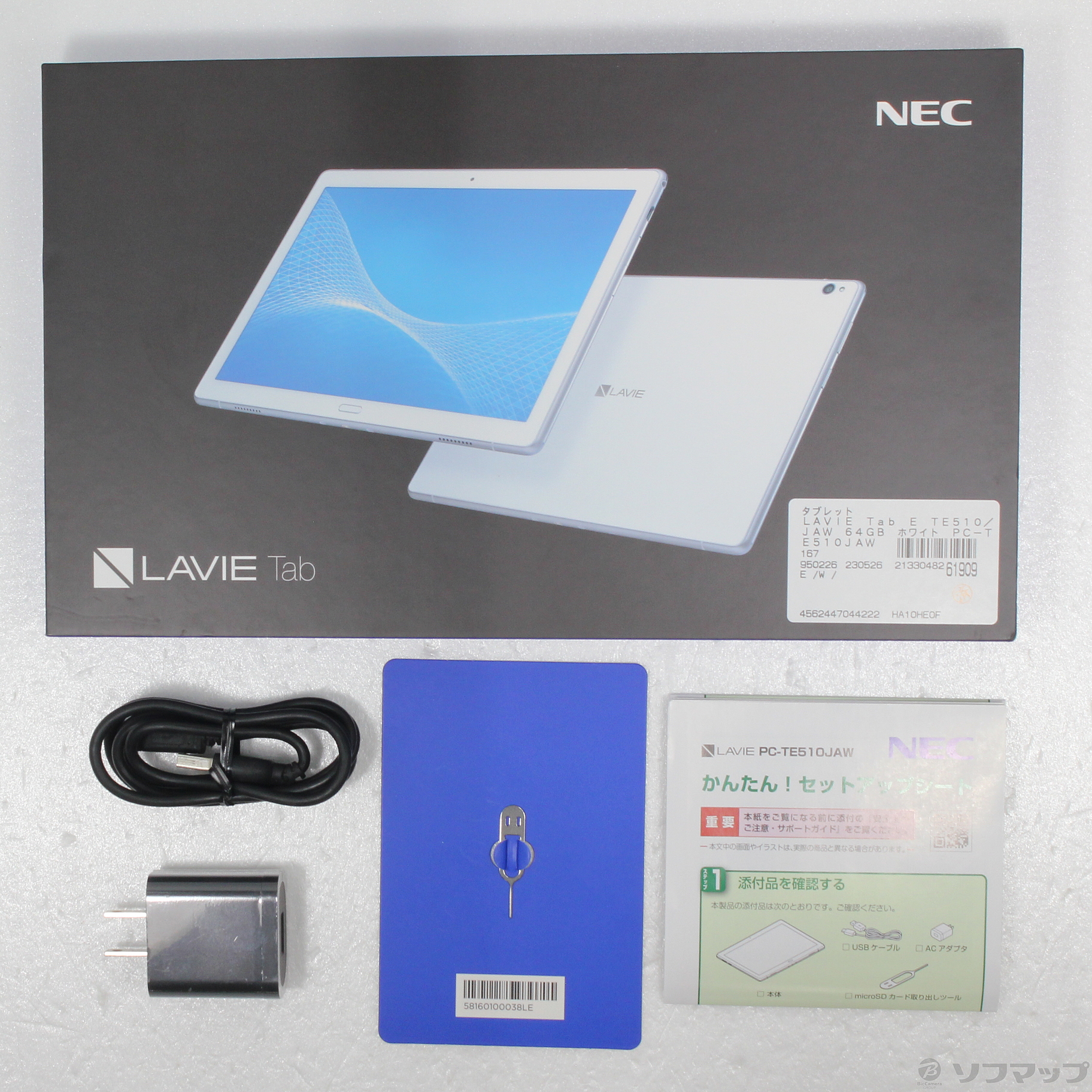 中古】LAVIE Tab E TE510／JAW 64GB ホワイト PC-TE510JAW Wi-Fi