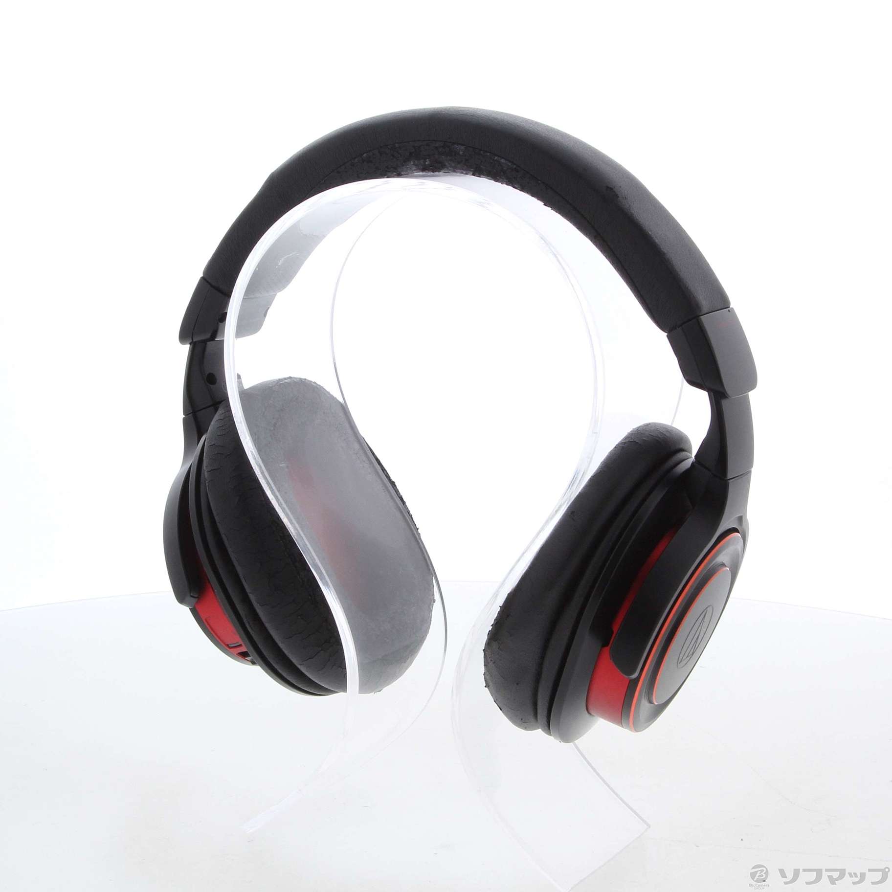 中古】セール対象品 SOLID BASS ATH-WS990BT BRD ブラックレッド