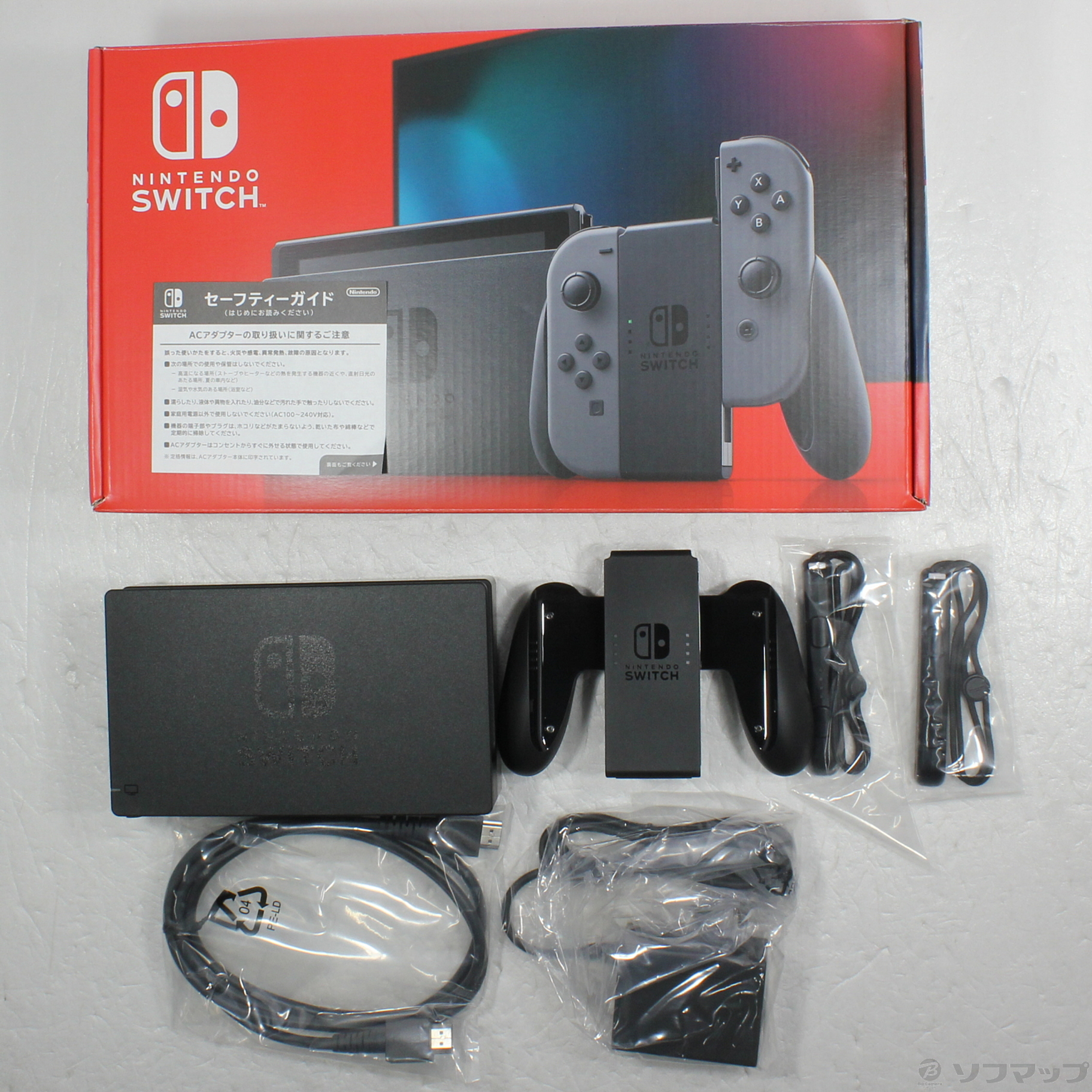 中古】Nintendo Switch Joy-Con (L) ／ (R) グレー (2019年8月モデル ...