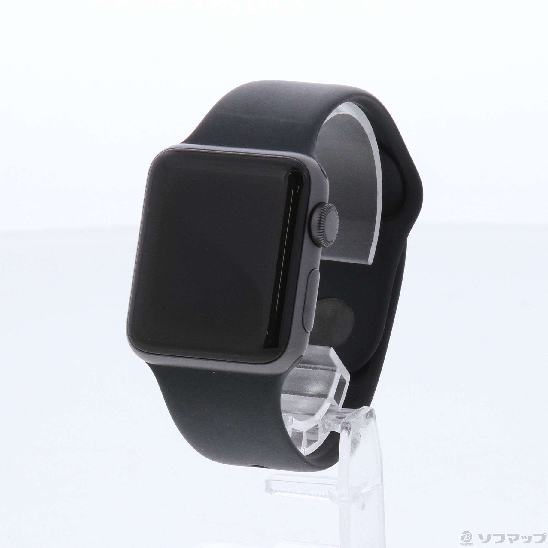 Apple Watch Series 3 GPS 38mm スペースグレイアルミニウムケース ブラックスポーツバンド