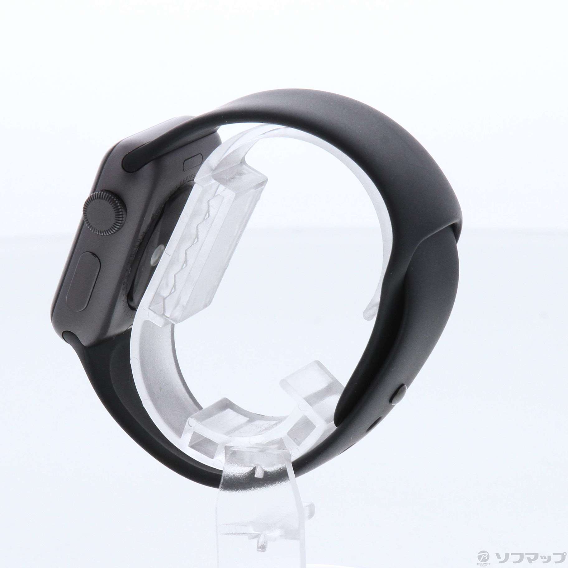 Apple Watch Series 3 GPS 38mm スペースグレイアルミニウムケース ブラックスポーツバンド