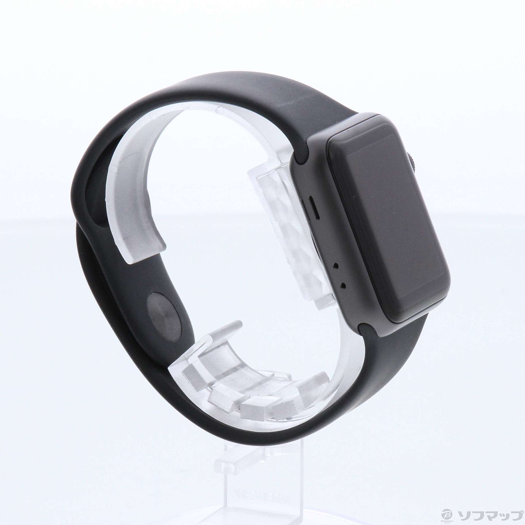 Apple Watch Series 3 GPS 38mm スペースグレイアルミニウムケース ブラックスポーツバンド