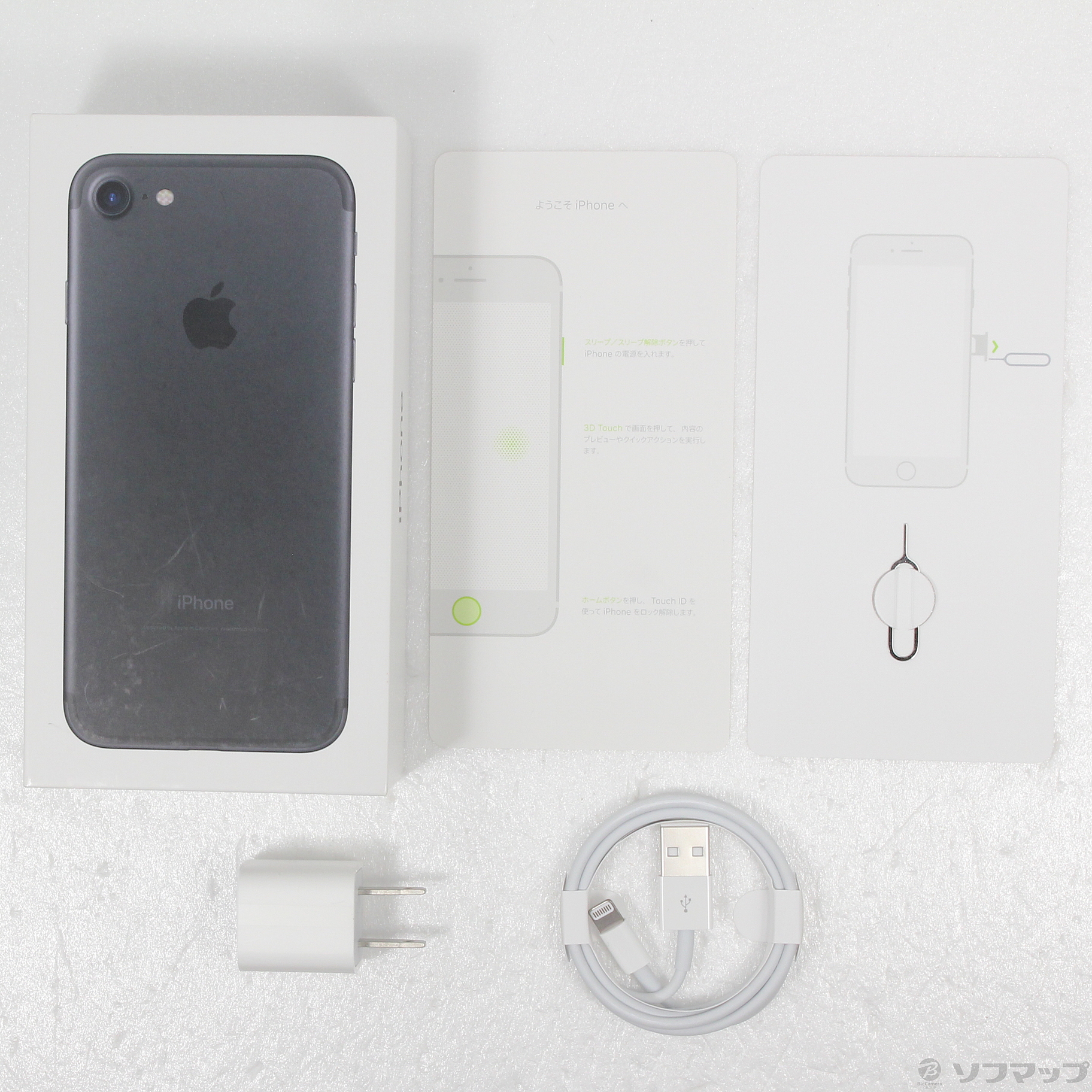 中古】iPhone7 128GB ブラック MNCK2J／A SIMフリー [2133048423796