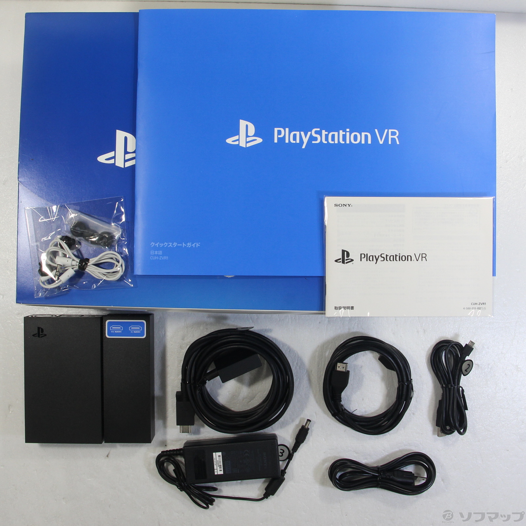 PlayStation VR CUHJ-16000 本体、アダプター、説明書有-