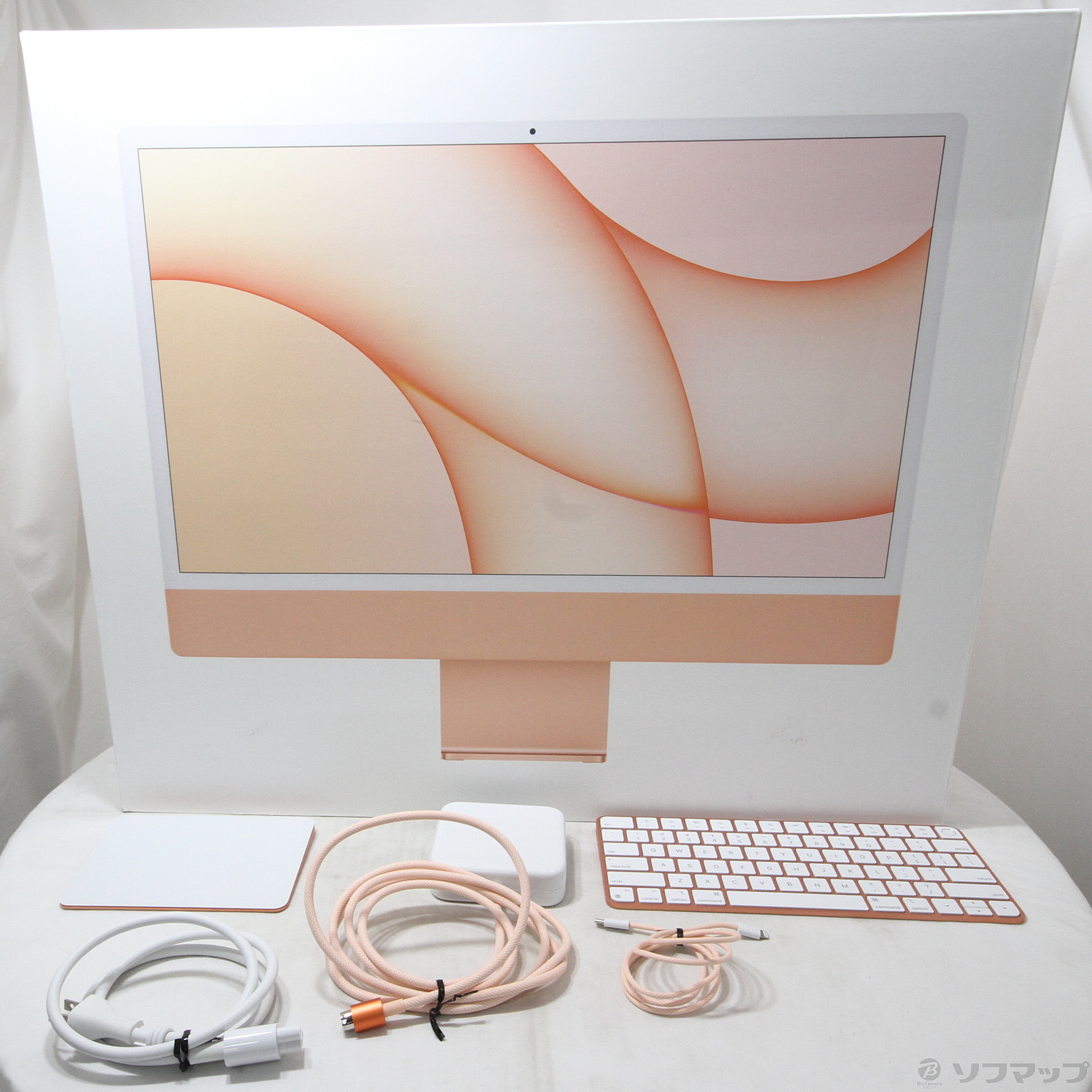 iMac 24-inch Mid 2021 Z133 Apple M1 8コアCPU_8コアGPU 8GB SSD1TB オレンジ 〔macOS  v13.4〕