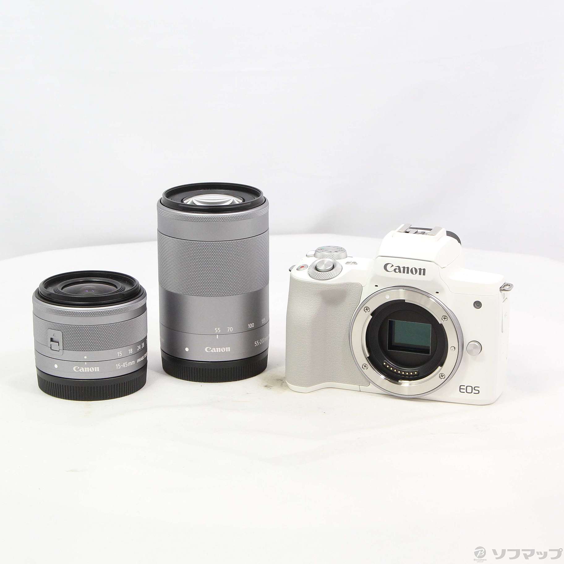 EOS KISS M2 Wズームキット WH ホワイト-