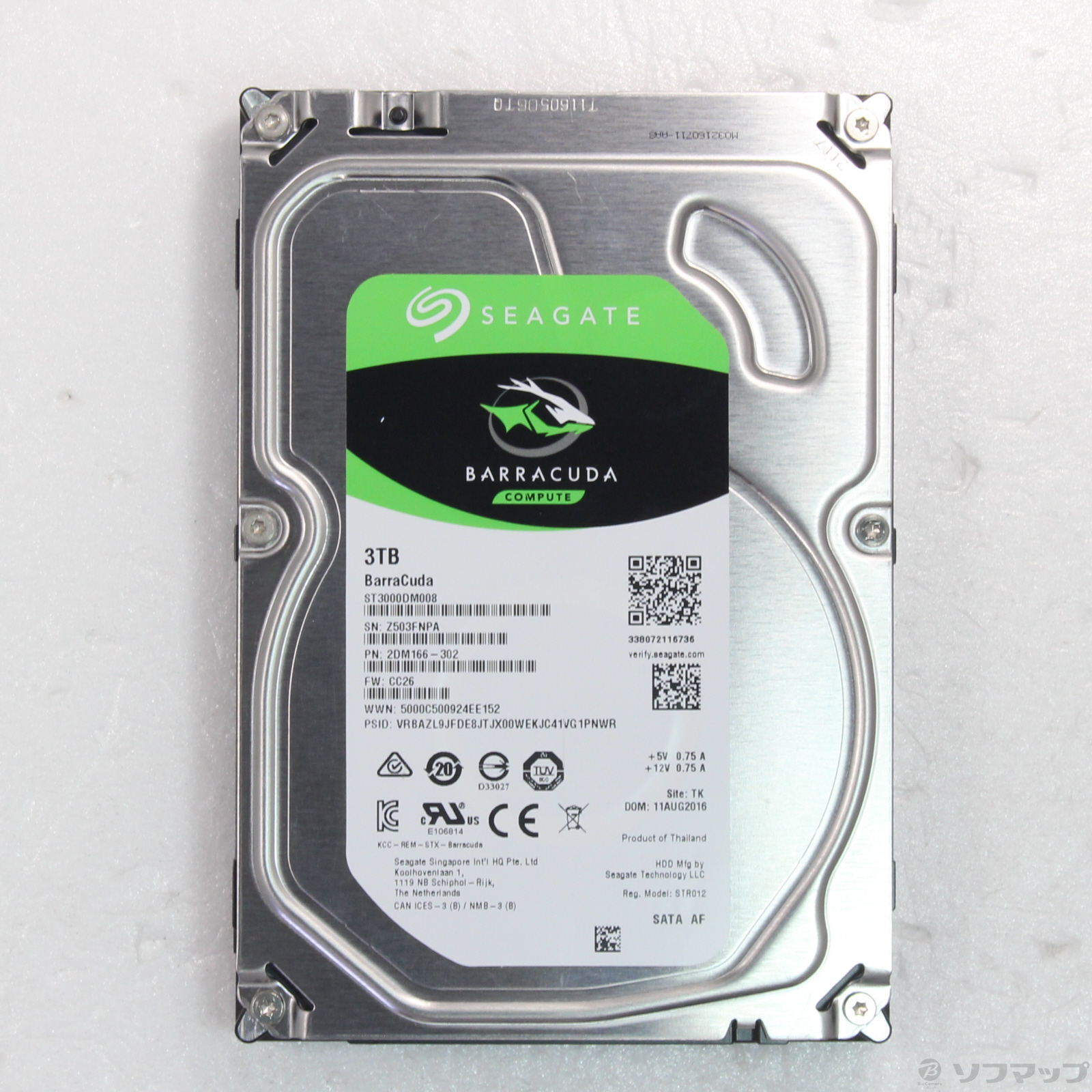 【中古】ST3000DM008 [2133048550553] - リコレ！|ビックカメラグループ ソフマップの中古通販サイト