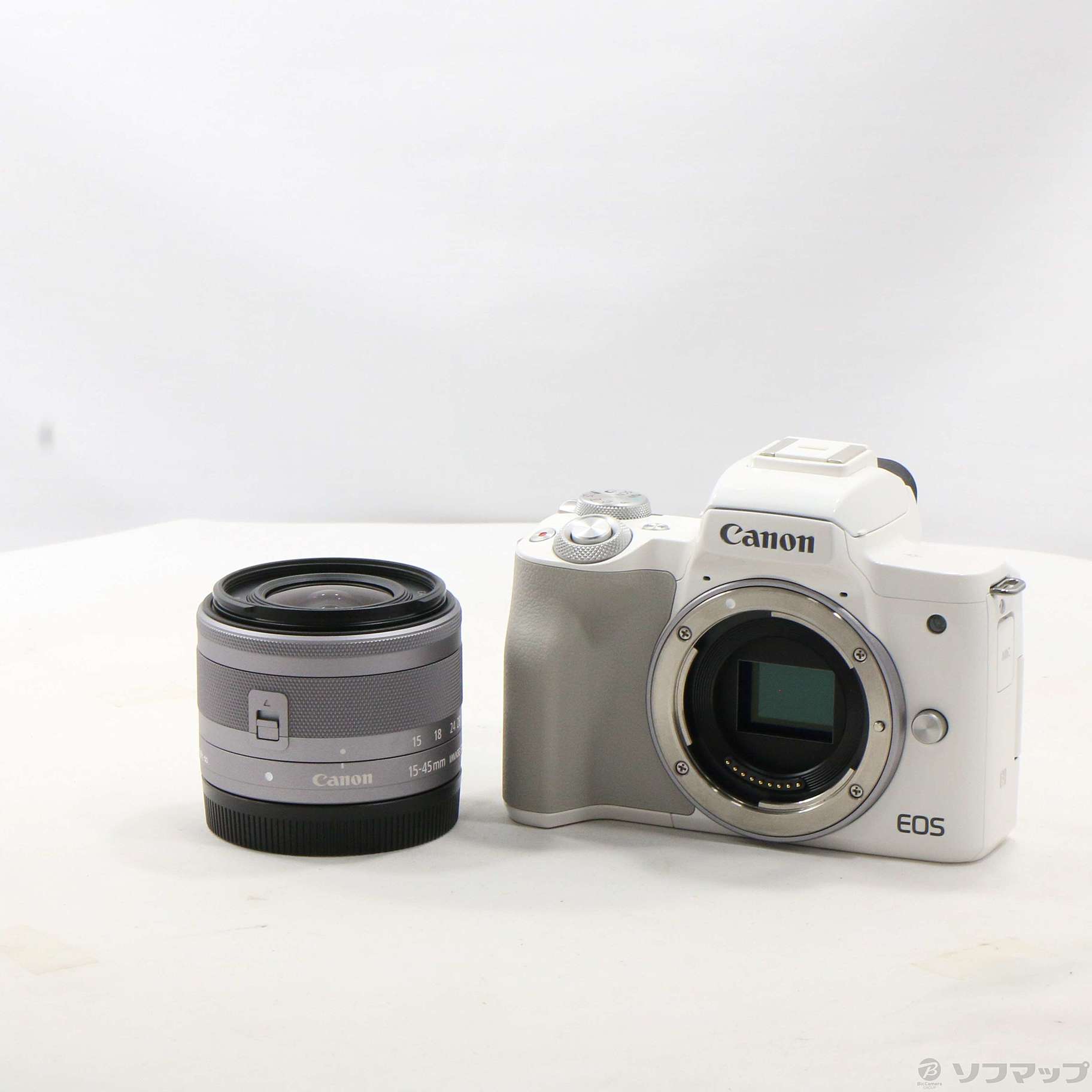 中古】EOS Kiss M ホワイト EFM1545 IS STM レンズキット