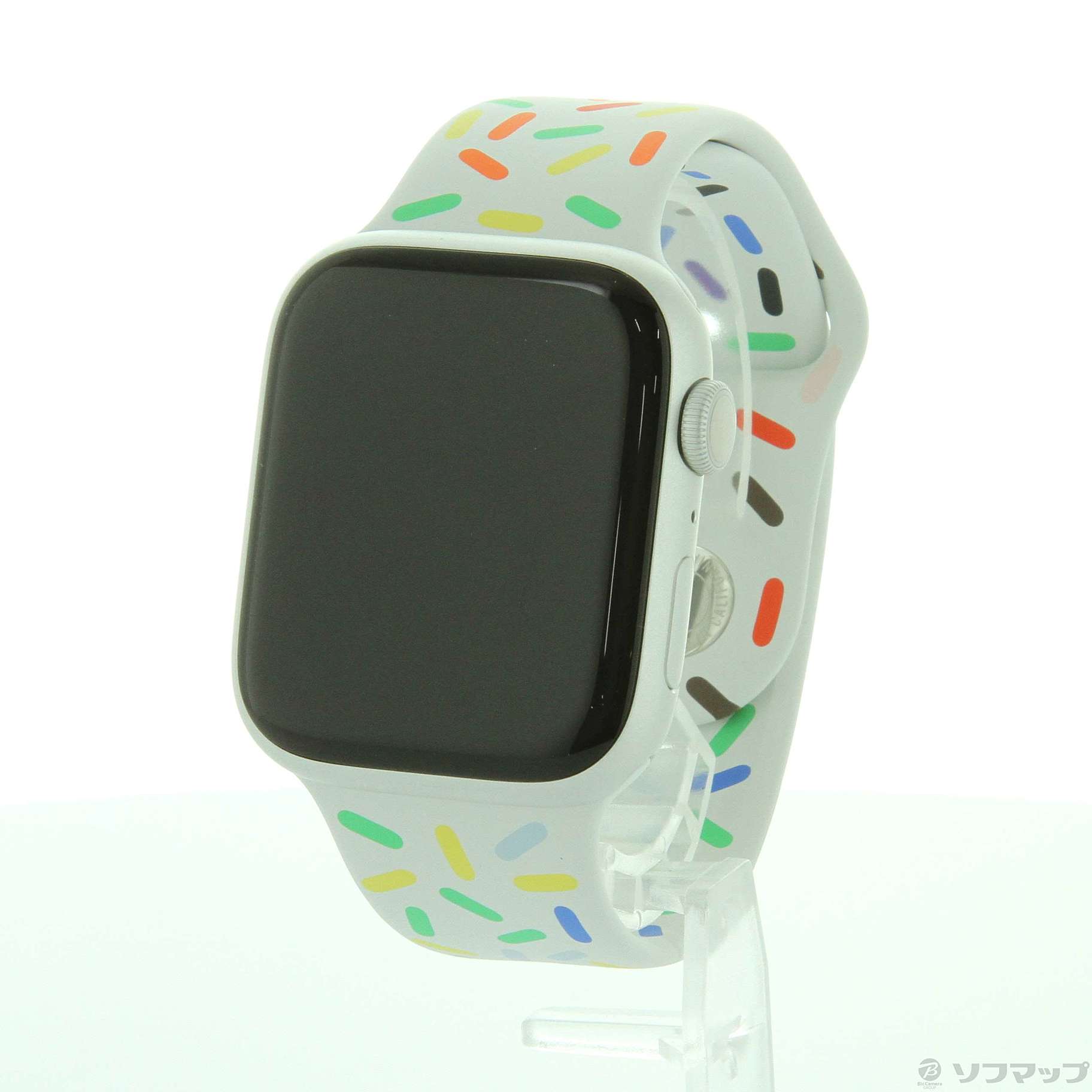 Apple Watch Series 8 GPS 45mm シルバーアルミニウムケース プライドエディションスポーツバンド