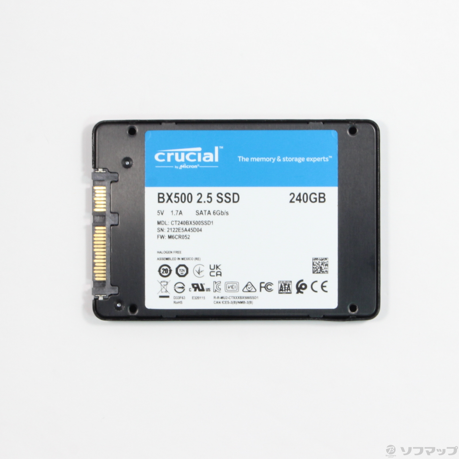 【中古】CT240BX500SSD1JP [2133048601675] - リコレ！|ビックカメラグループ ソフマップの中古通販サイト