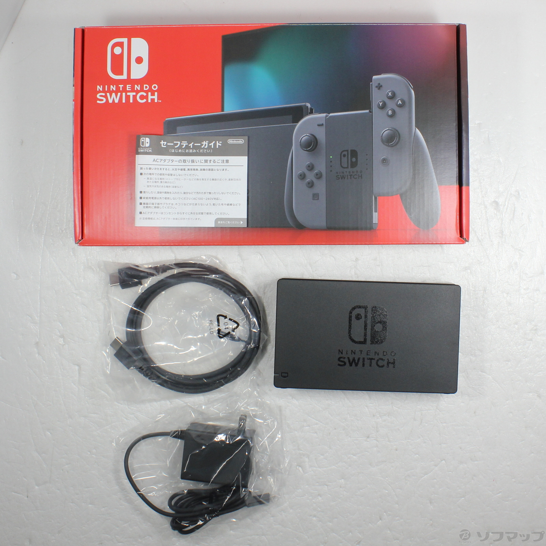 中古】Nintendo Switch Joy-Con (L) ／ (R) グレー (2019年8月モデル