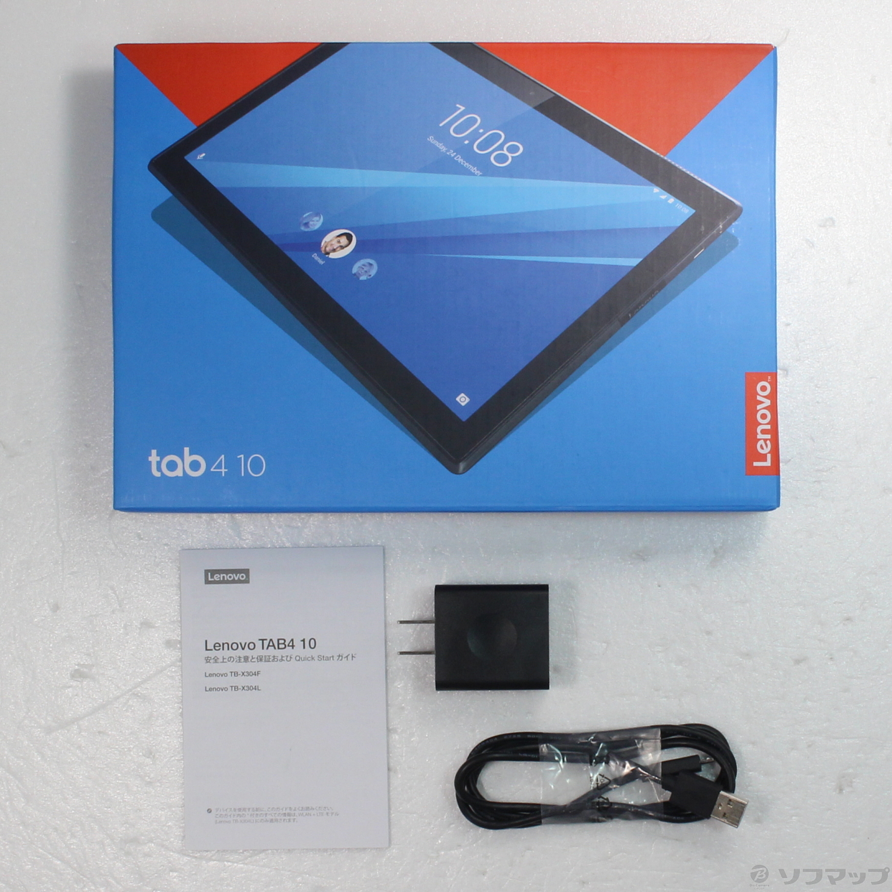 中古】Lenovo TAB4 16GB スレートブラック ZA2J0039JP Wi-Fi