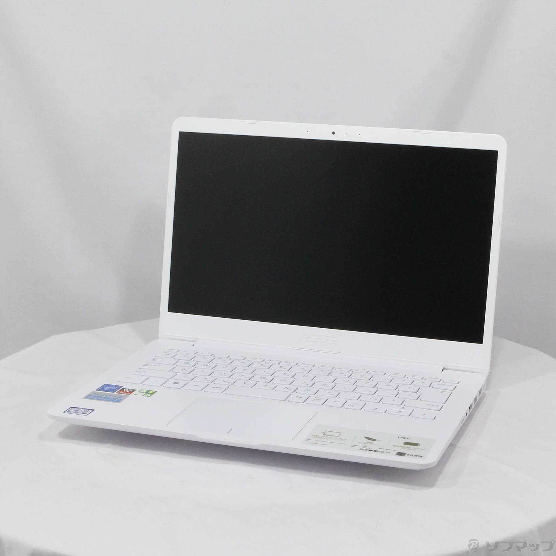 中古品非常便宜的放心的个人电脑ASUS L406SA-S43060W白|no邮购是Sofmap