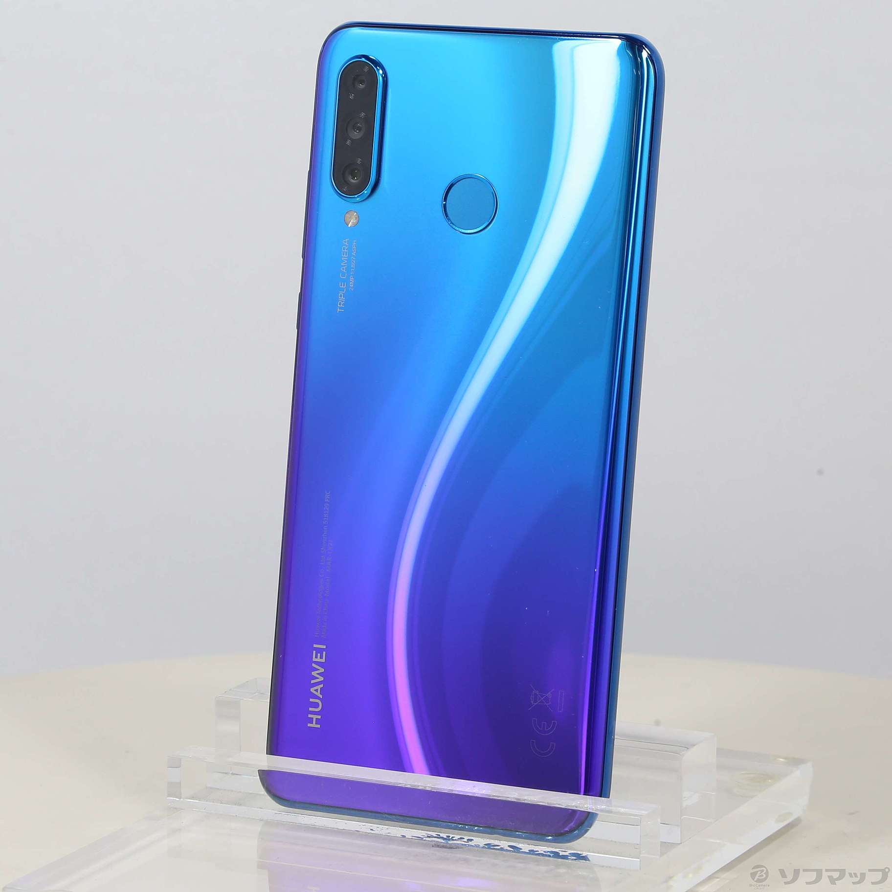 中古】HUAWEI P30 lite 64GB ピーコックブルー MAR-LX2J SIMフリー