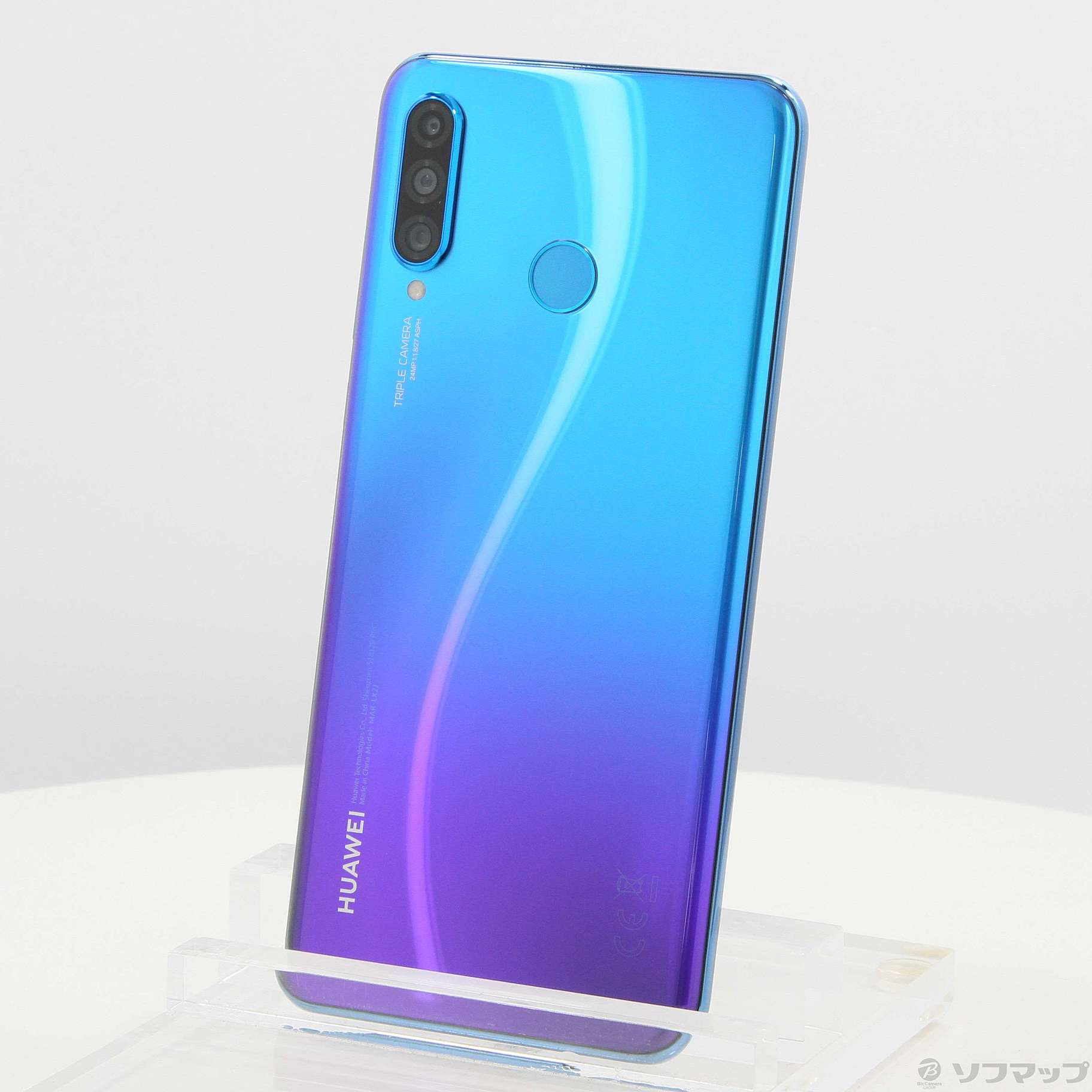 中古】HUAWEI P30 lite 64GB ピーコックブルー MAR-LX2J SIMフリー