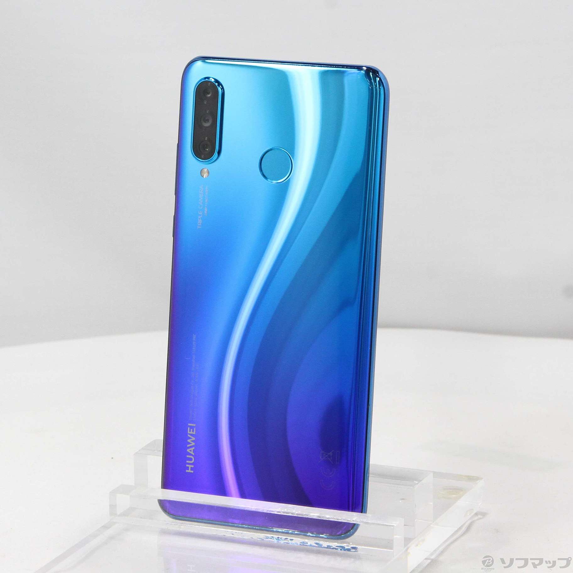 中古】HUAWEI P30 lite 64GB ピーコックブルー MAR-LX2J SIMフリー