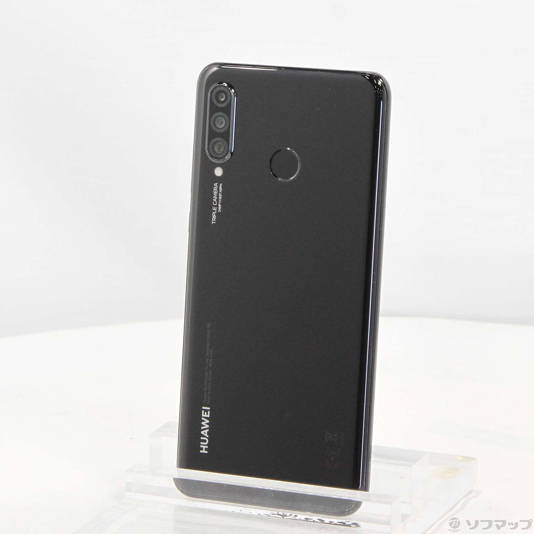 中古】HUAWEI P30 lite 64GB ミッドナイトブラック MAR-LX2J SIMフリー  