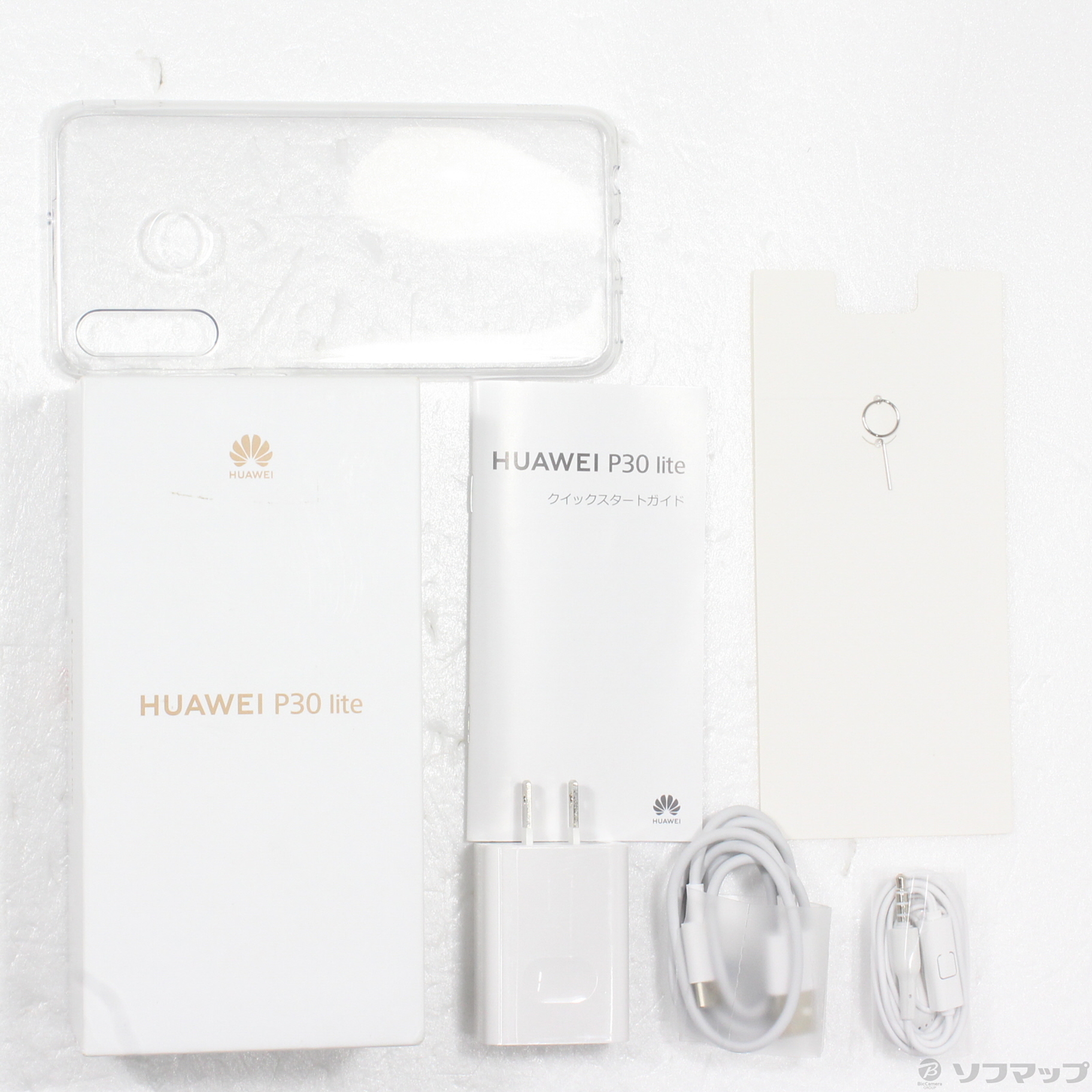 中古】HUAWEI P30 lite 64GB ミッドナイトブラック MAR-LX2J SIMフリー