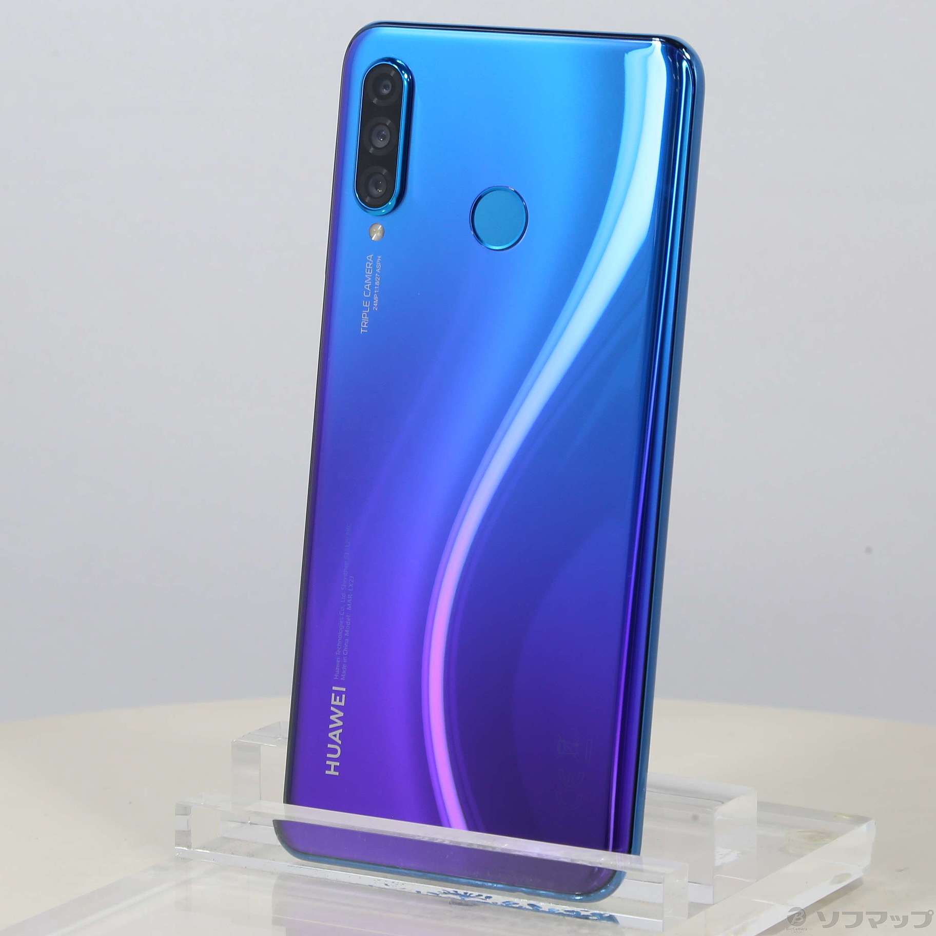 中古】HUAWEI P30 lite 64GB ピーコックブルー MAR-LX2J SIMフリー